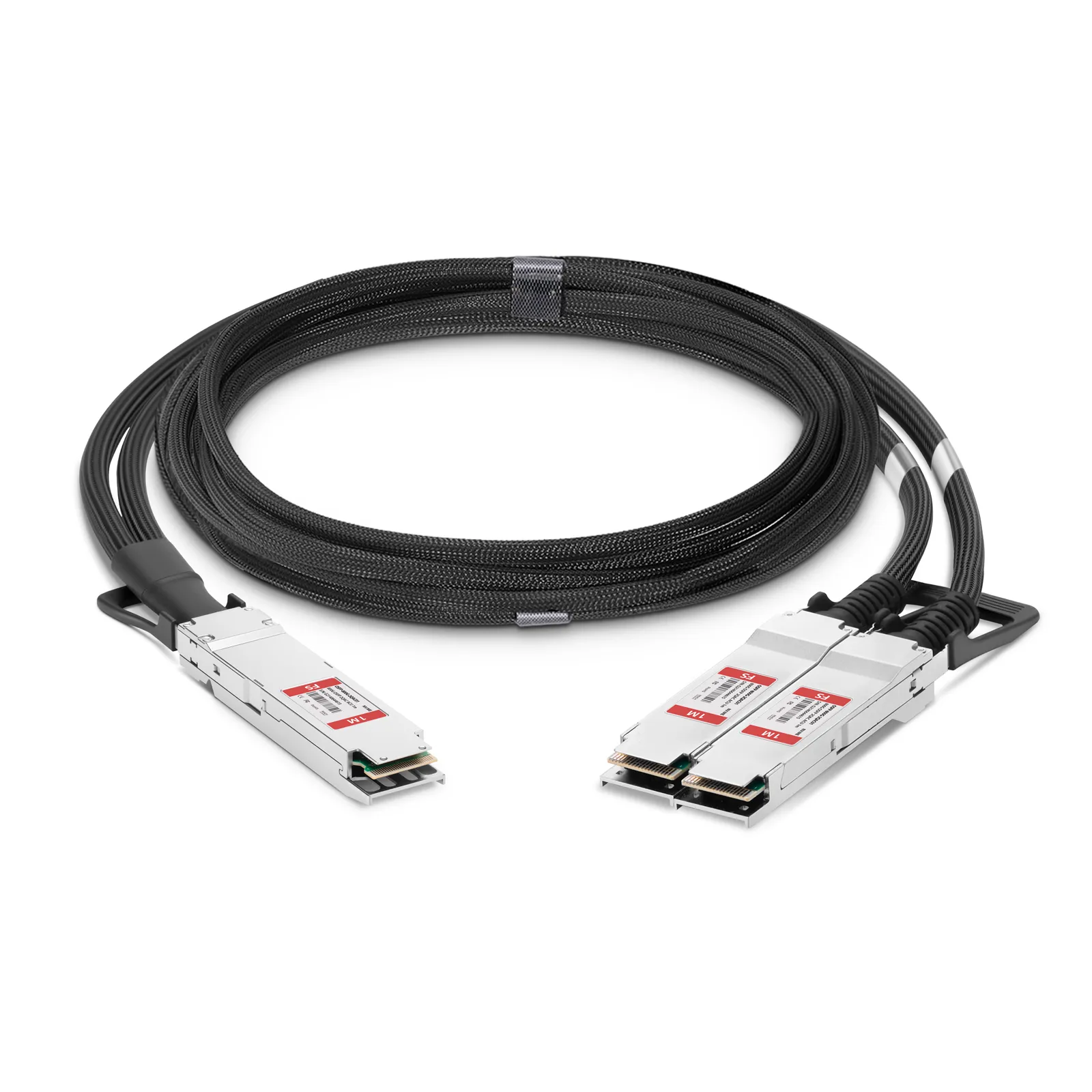 Customized 800G Twin-port OSFP IHS/Finned Top to 2 x 400G QSFP112 Active Copper Breakout Cable