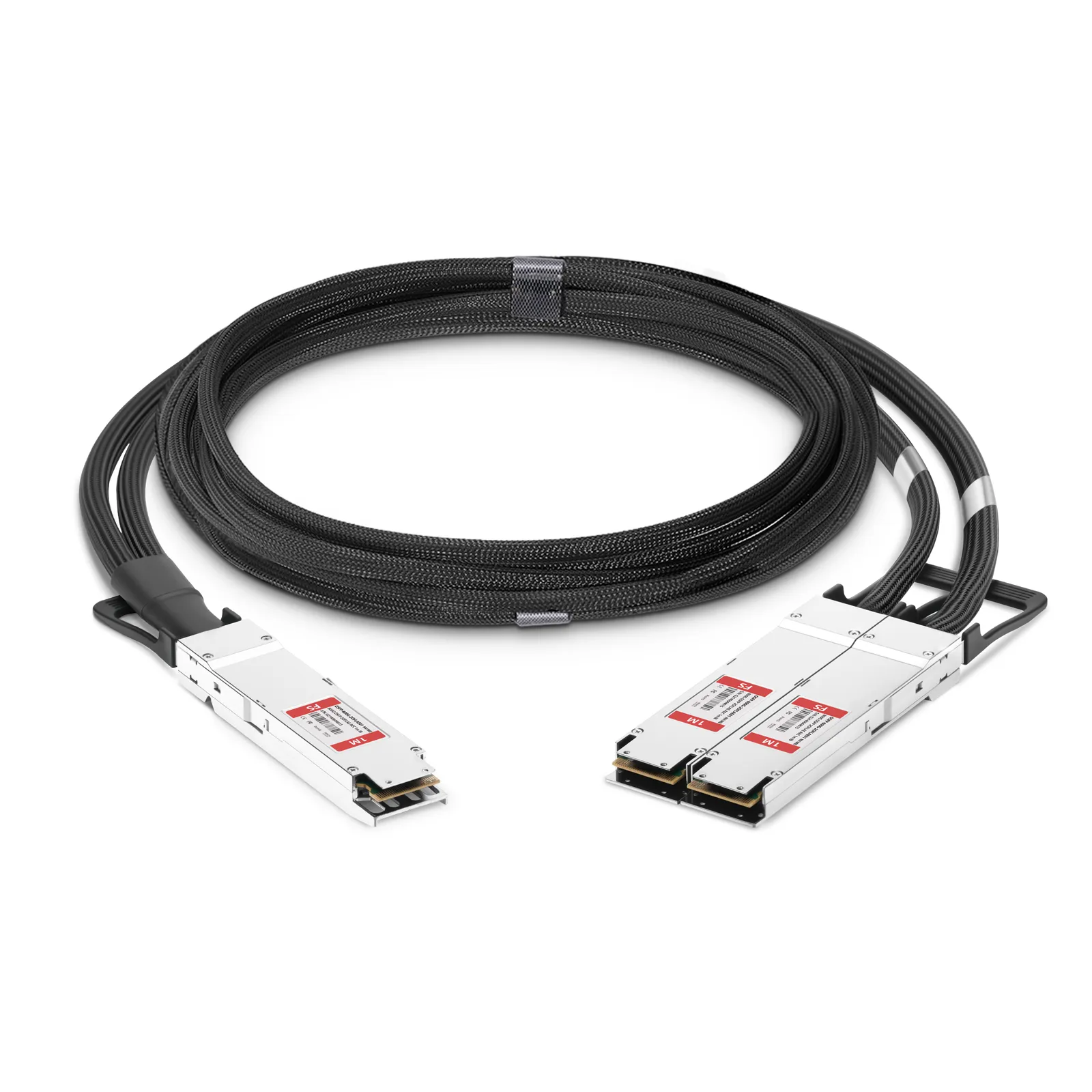 1m (3ft) NVIDIA/Mellanox Compatible 800G OSFP 8 x 100G PAM4 IHS/Finned Top to 2 x 400G OSFP 4 x 100G PAM4 RHS/Flat Top InfiniBand NDR Active Electrical Copper Breakout Cable