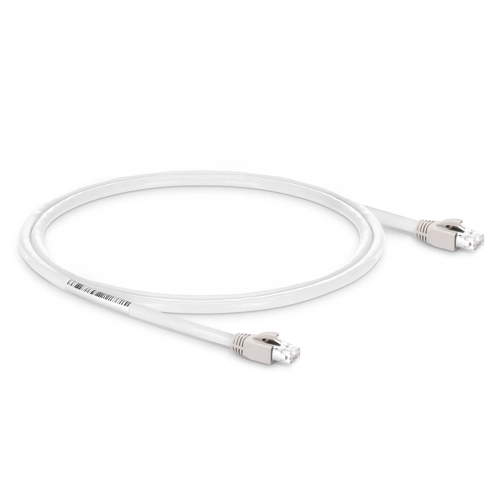 3ft (0.9m) Cat8 24AWG Snagless Shielded (S/FTP) PVC CM Ethernet Network Patch Cable, PoE++, 40G, 2GHz, Off-White