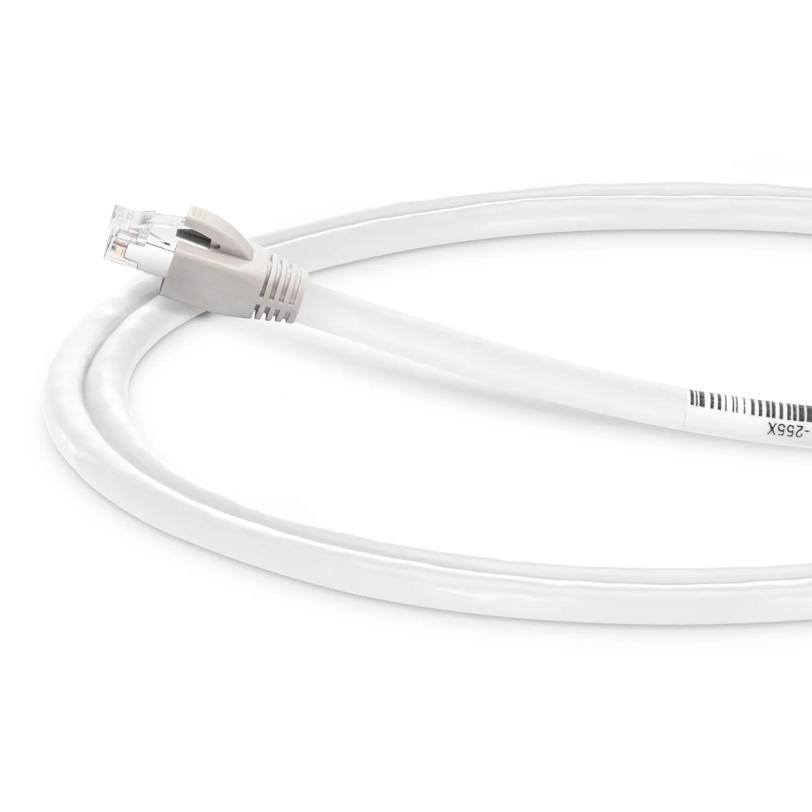 3ft (0.9m) Cat8 24AWG Snagless Shielded (S/FTP) PVC CM Ethernet Network Patch Cable, PoE++, 40G, 2GHz, Off-White