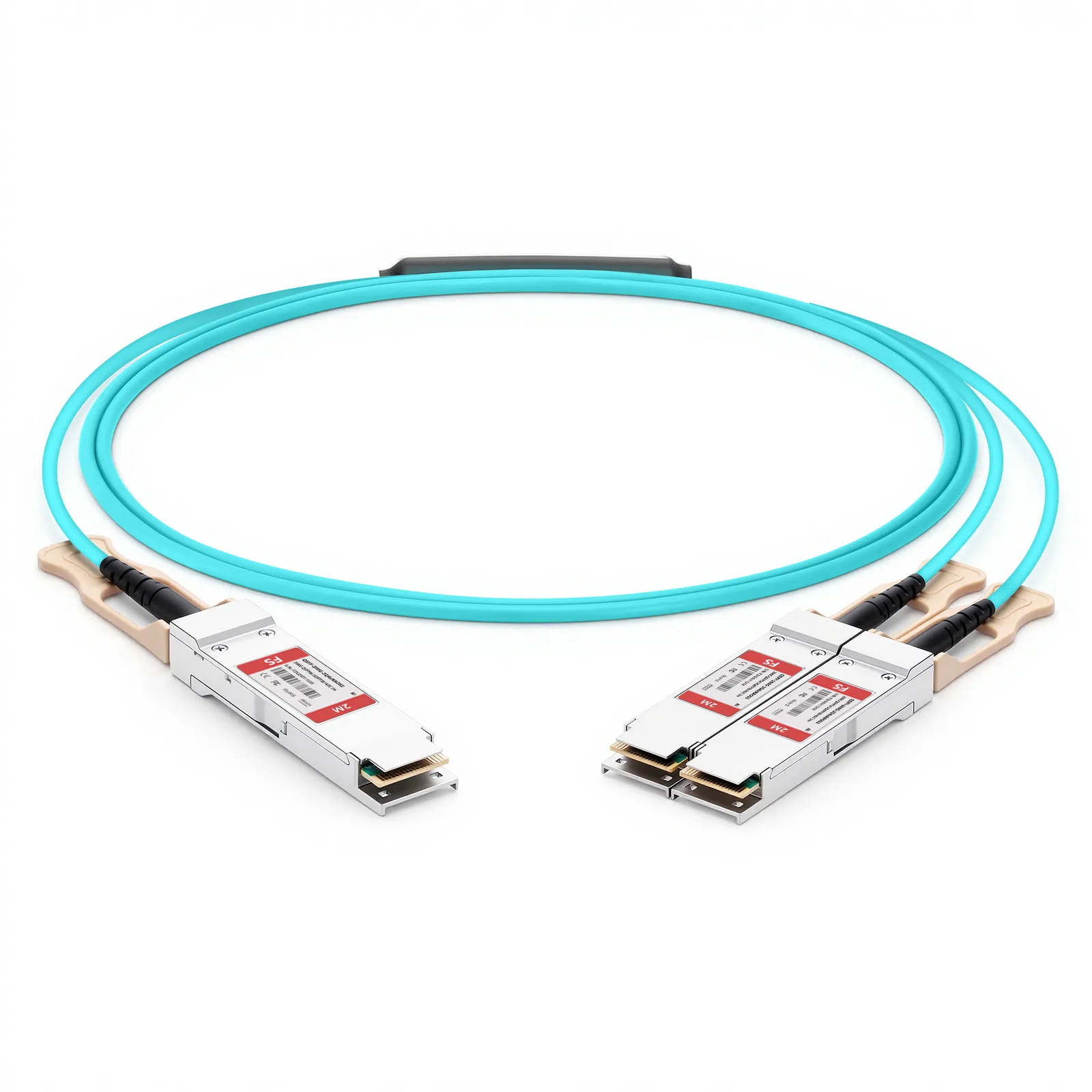 1m (3ft) Arista Networks Compatible 200G QSFP56 4 x 50G PAM4 to 2 x 100G QSFP28 4 x 25G NRZ Active Optical Breakout Cable