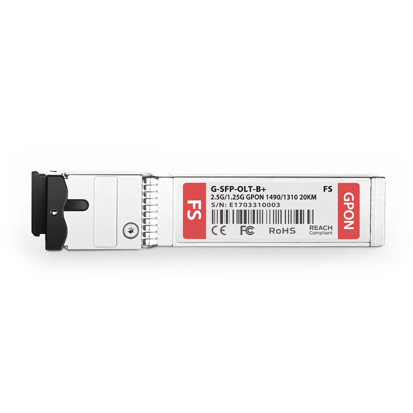 GPON OLT SFP 1490nm-TX/1310nm-RX 2.488G-TX/1.244G-RX Class B+ 20km Simplex SC/UPC SMF Transceiver Module for FS Switches