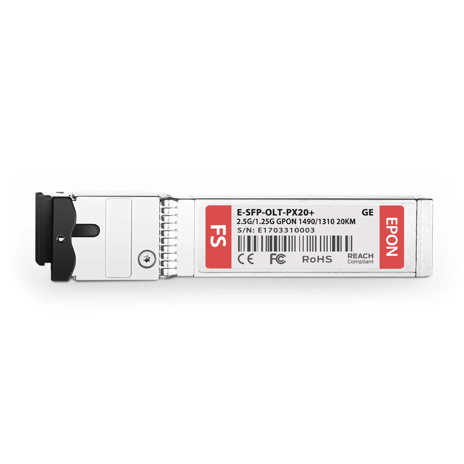 Generic Compatible EPON OLT SFP 1490nm-TX/1310nm-RX 1.25G-TX/1.25G-RX Class PX20+ 20km Simplex SC/UPC SMF Transceiver Module