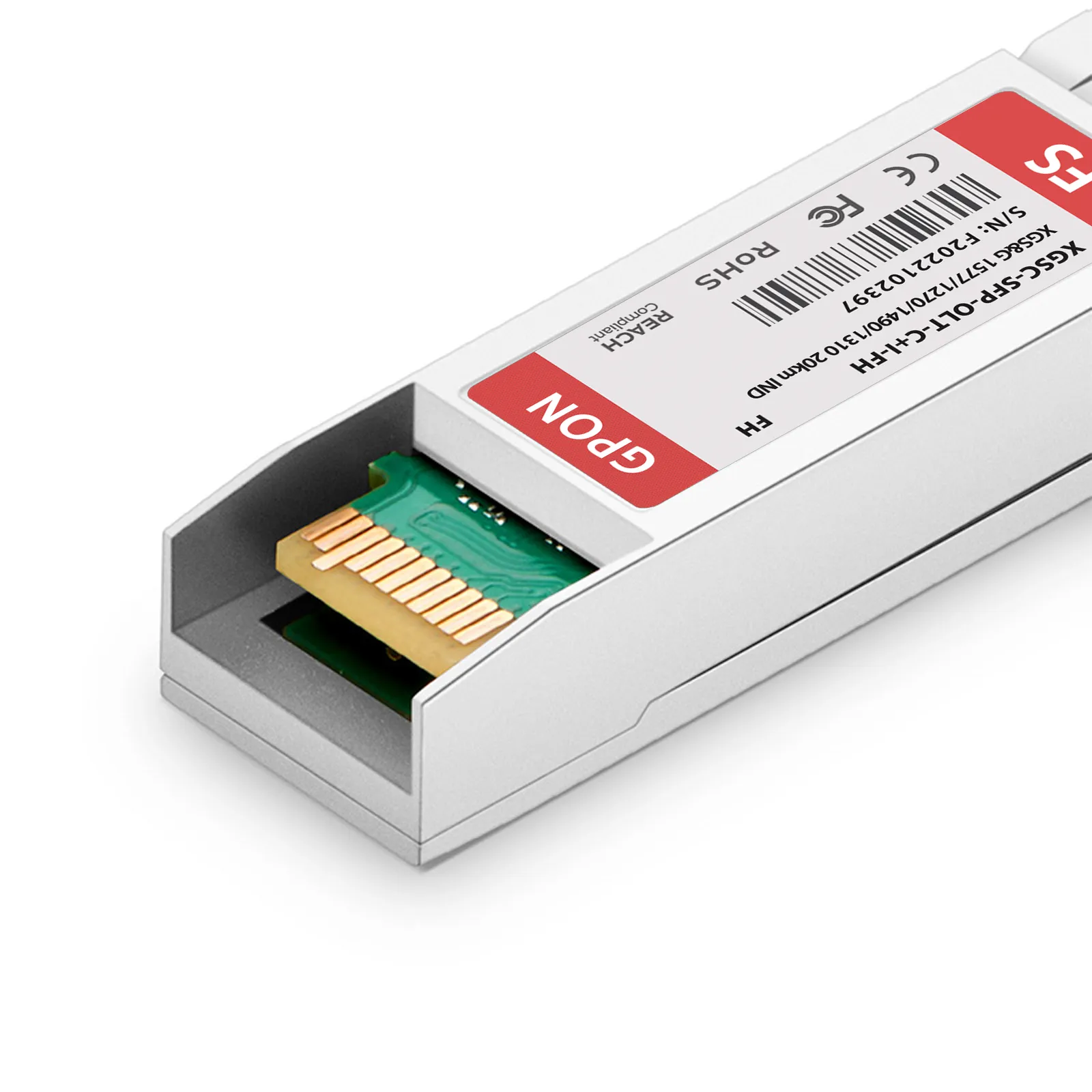 Fiberhome Compatible XGS-PON&GPON Combo OLT SFP+ 1577nm-TX/1270nm-RX and 1490nm-TX/1310nm-RX Class C+ 20km Simplex SC/UPC SMF Transceiver Module (Industrial)