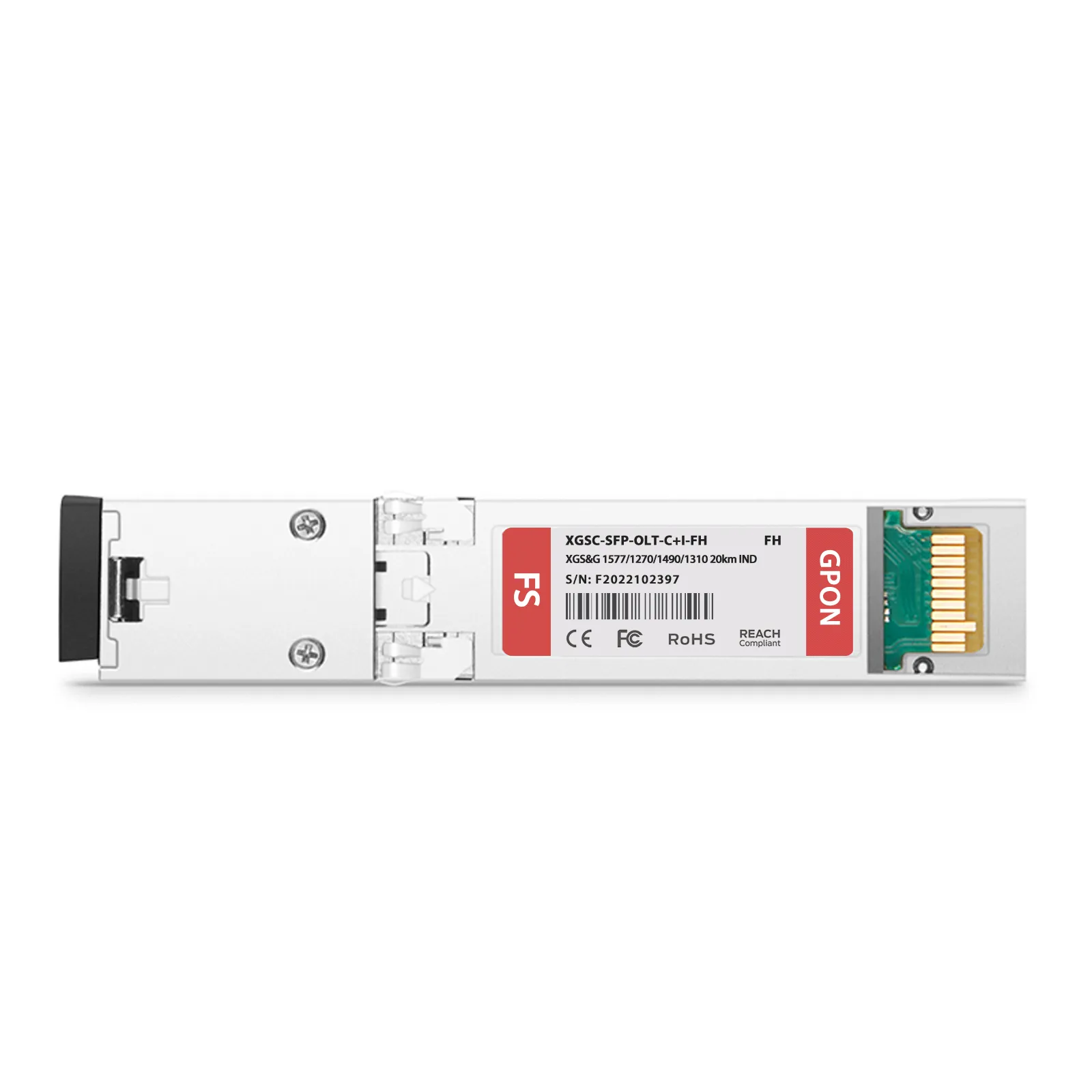 Fiberhome Compatible XGS-PON&GPON Combo OLT SFP+ 1577nm-TX/1270nm-RX and 1490nm-TX/1310nm-RX Class C+ 20km Simplex SC/UPC SMF Transceiver Module (Industrial)
