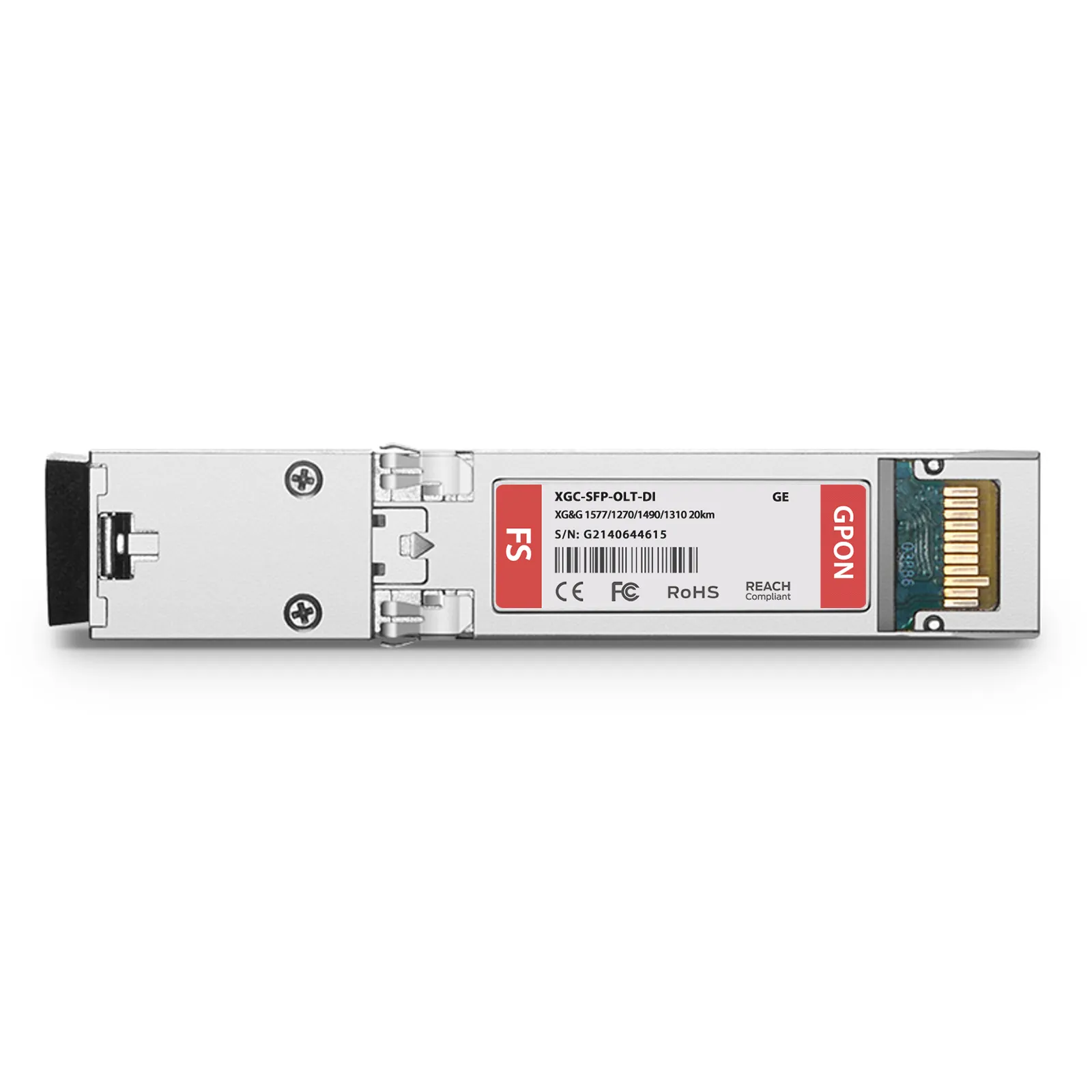 Generic Compatible XG-PON&GPON Combo OLT SFP+ 1577nm-TX/1270nm-RX and 1490nm-TX/1310nm-RX Class D 20km Simplex SC/UPC SMF Transceiver Module