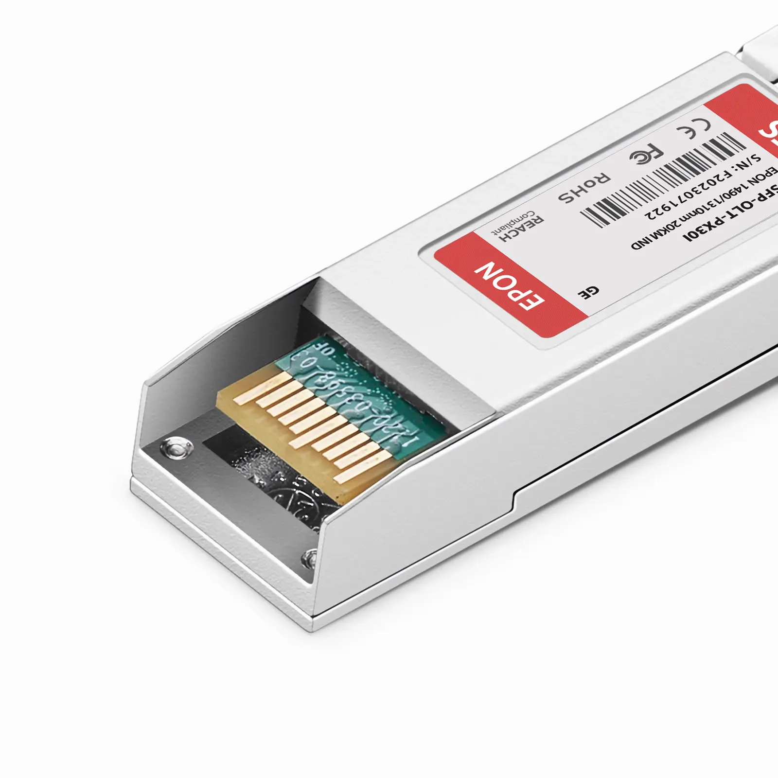 Generic Compatible EPON OLT SFP 1490nm-TX/1310nm-RX 1.25G-TX/1.25G-RX Class PX30 20km Simplex SC/UPC SMF Transceiver Module (Industrial)