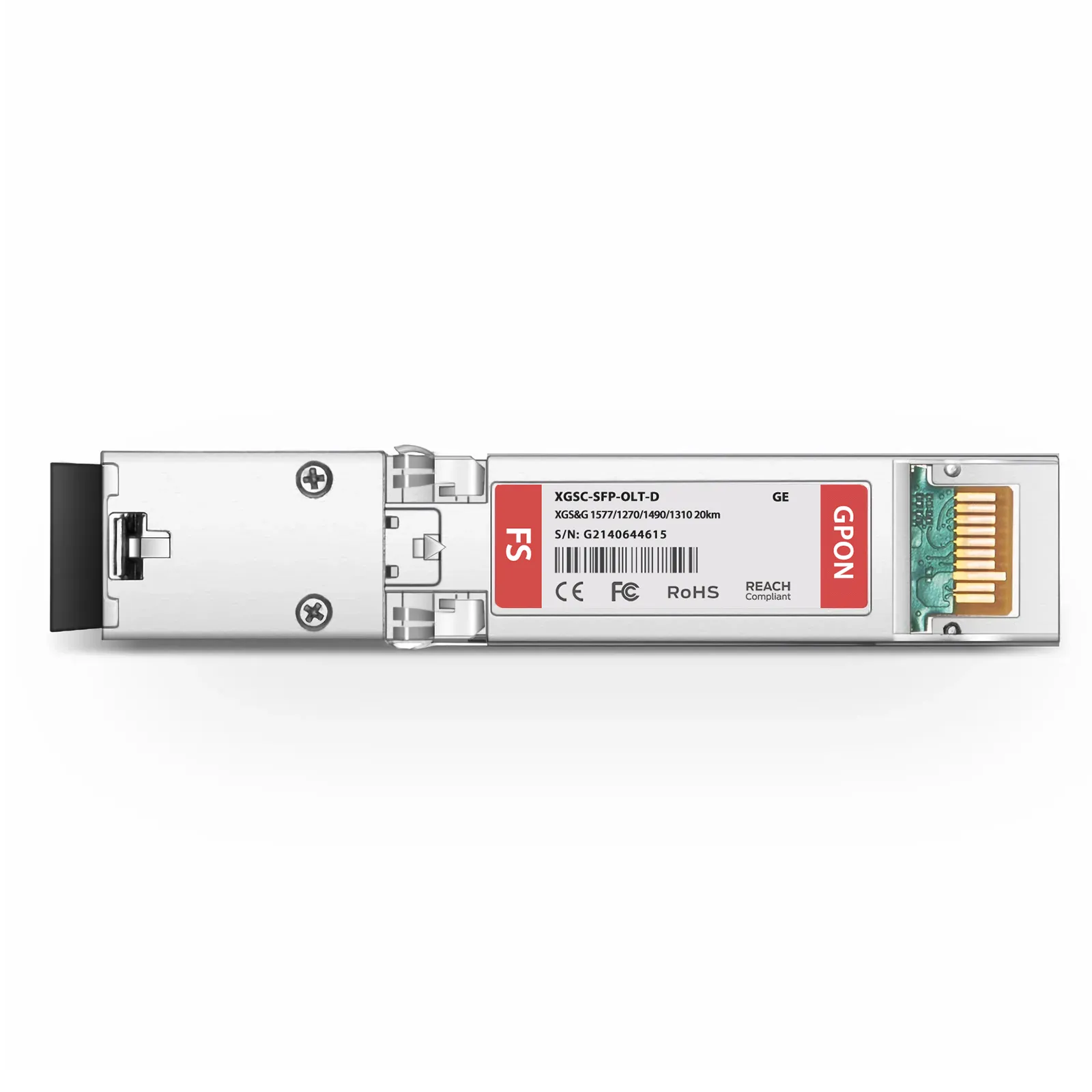 Generic Compatible XGS-PON&GPON Combo OLT SFP+ 1577nm-TX/1270nm-RX and 1490nm-TX/1310nm-RX Class D 20km Simplex SC/UPC SMF Transceiver Module