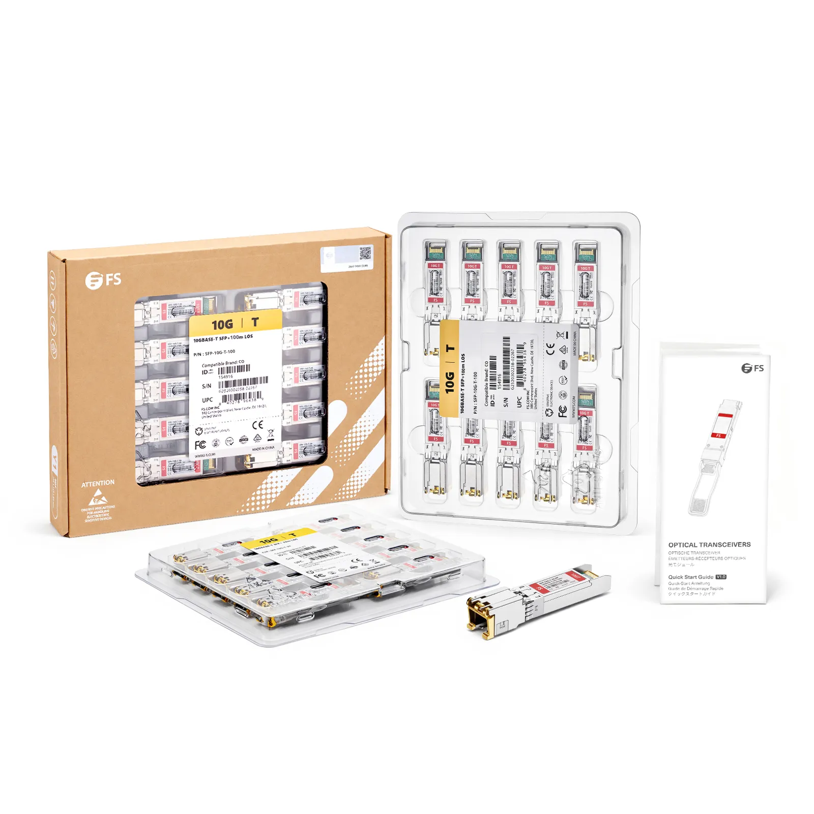HPE Aruba対応 10GBASE-T SFP+銅線 100m RJ-45トランシーバー