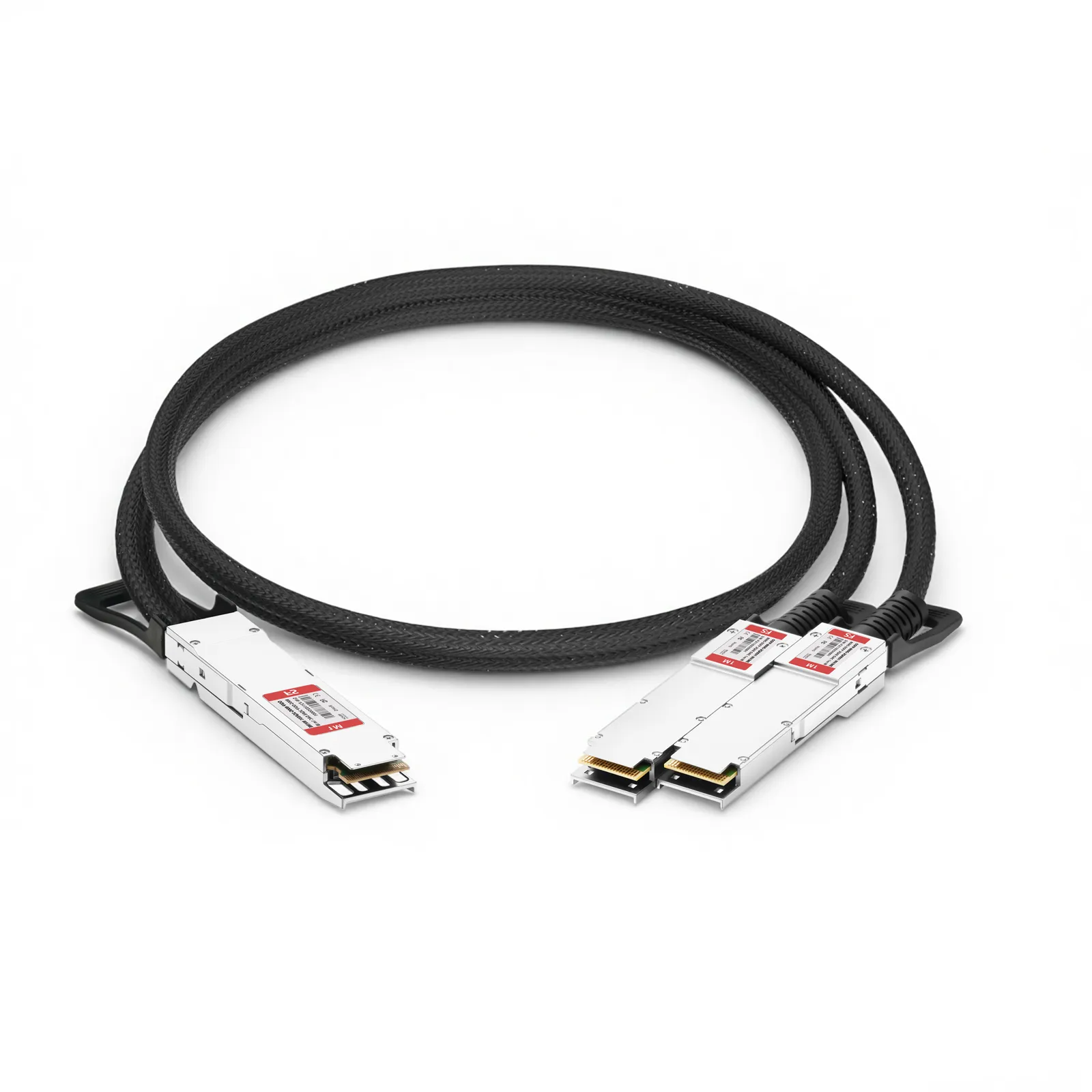 1m (3ft) NVIDIA/Mellanox Compatible 800G Twin-port OSFP 8 x 100G PAM4 IHS/Finned Top to 2 x 400G QSFP112 4 x 100G PAM4 InfiniBand NDR Active Electrical Breakout Cable