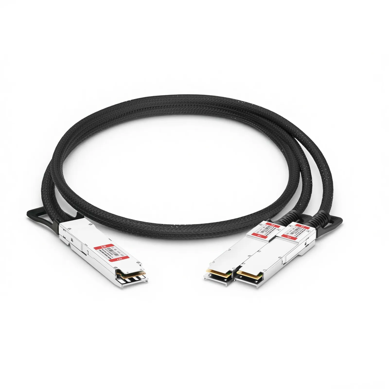 1m (3ft) NVIDIA/Mellanox Compatible 800G Twin-port OSFP 8 x 100G PAM4 IHS/Finned Top to 2 x 400G QSFP112 4 x 100G PAM4 Ethernet Active Electrical Breakout Cable