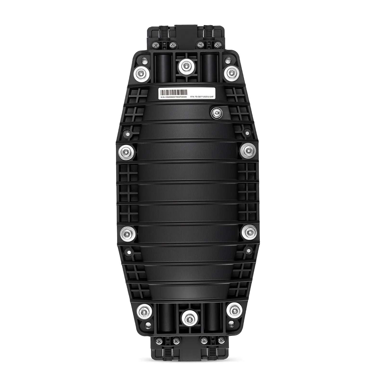 48 Fibers 2In-2Out In-Line Fiber Optic Splice Closure, Mechanical Seal, with 1 Pre-installed Fusion Splice Tray