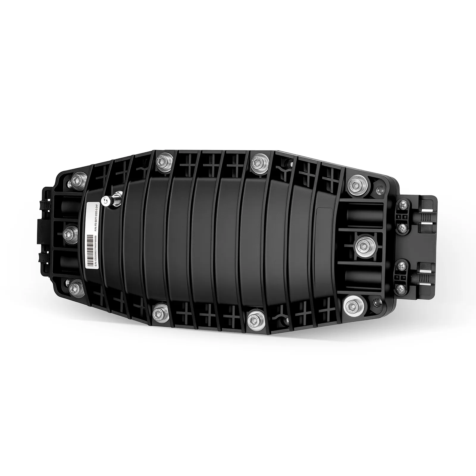 48 Fibers 2In-2Out In-Line Fiber Optic Splice Closure, Mechanical Seal, with 1 Pre-installed Fusion Splice Tray