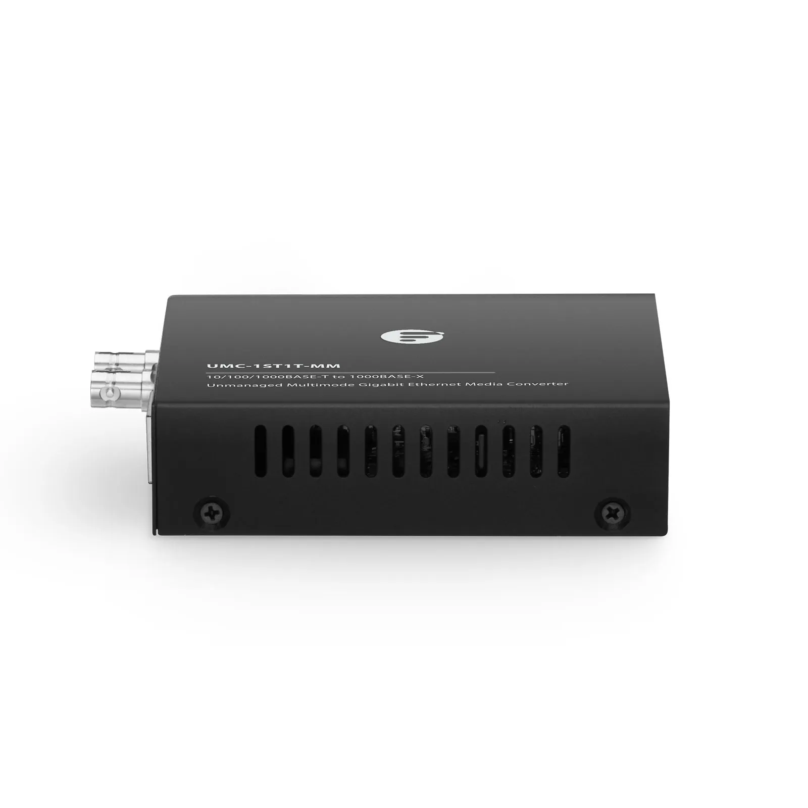 Unmanaged 1x 10/100/1000Base-T RJ45 to 1x 1000Base-X Multimode ST 850nm 220/550m Gigabit Ethernet Media Converter, American Plug Standard