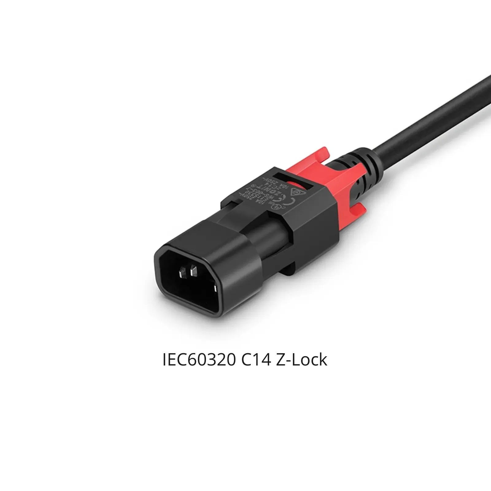 3.3ft (1m) Z-Lock Dual Locking IEC60320 C14 to IEC60320 C13 14AWG