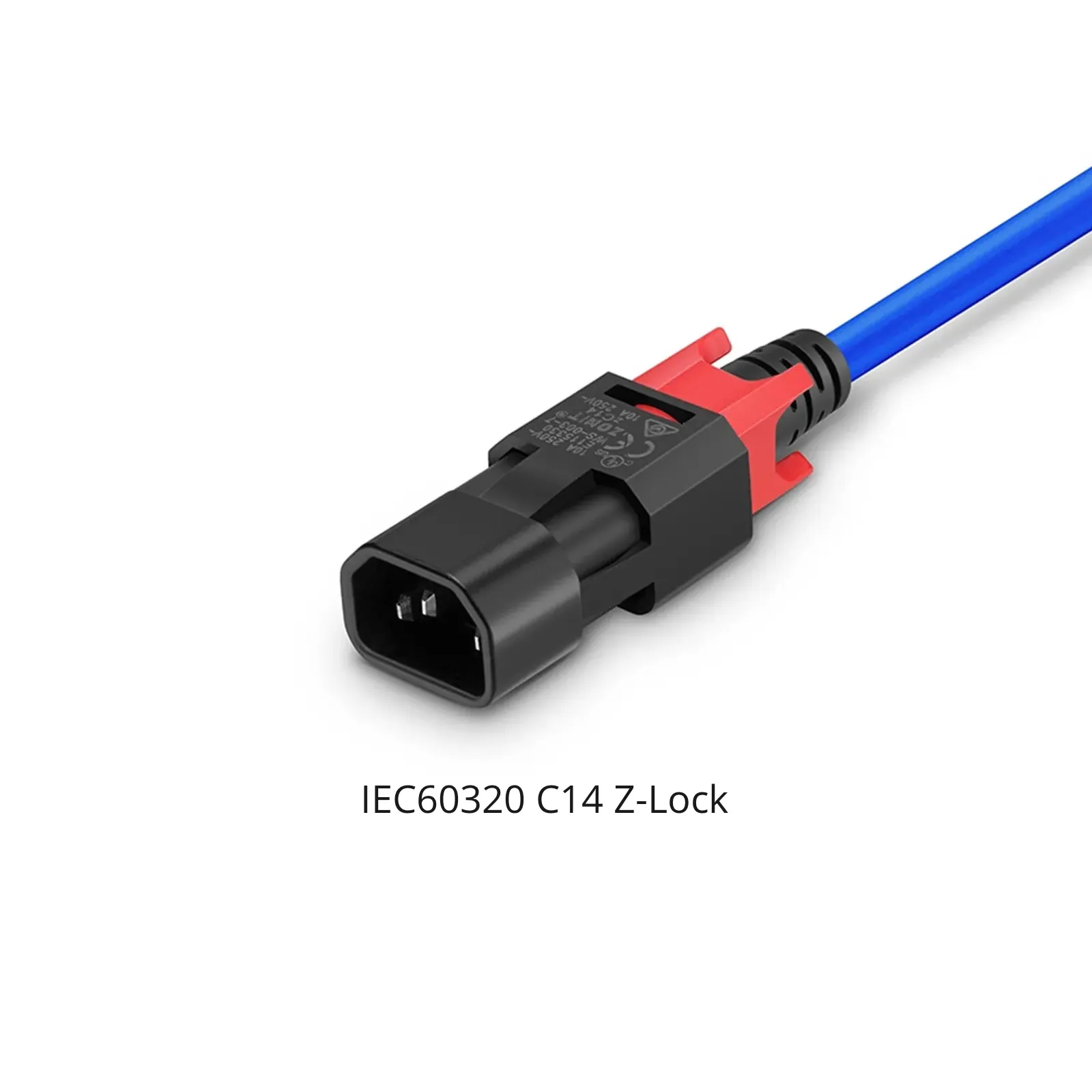 2ft (0.6m) Z-Lock Dual Locking IEC60320 C14 to IEC60320 C15 14AWG