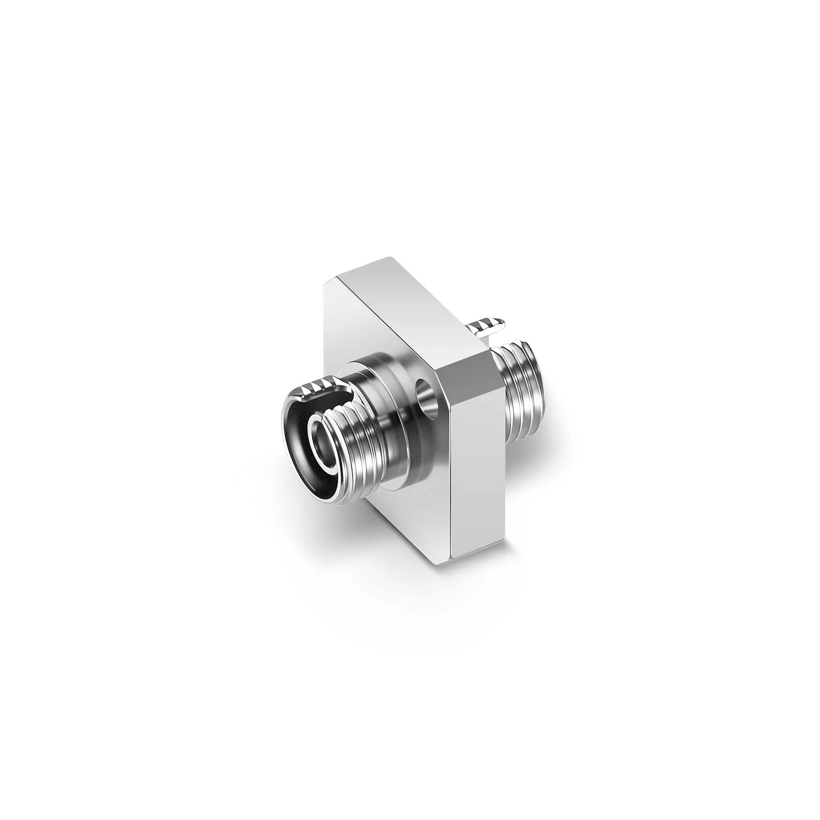 FC/UPC to FC/UPC Simplex Single Mode/Multimode Square Solid Type One Piece Metal Fiber Optic Adapter/Coupler with Flange (10pcs/pack)