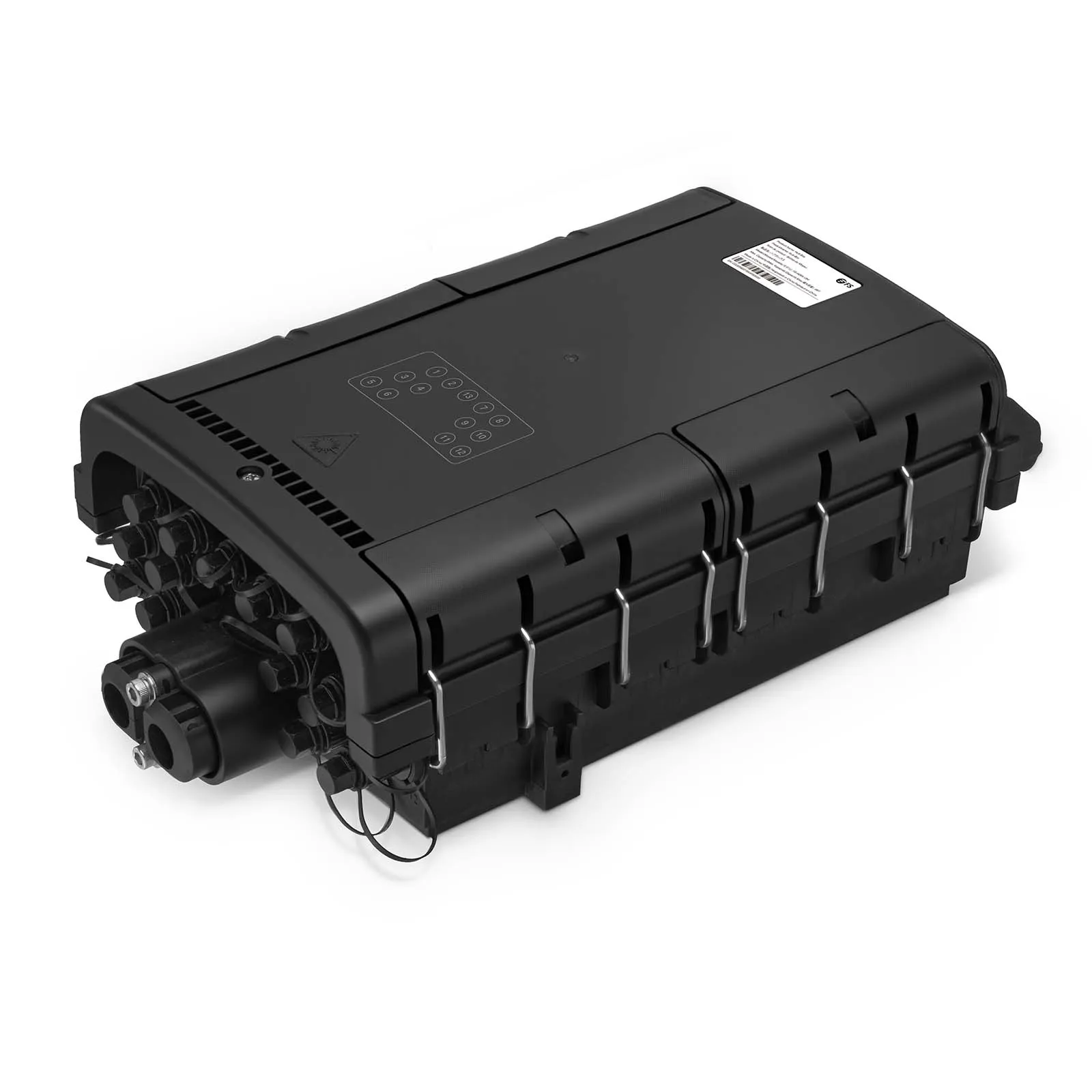 Fully Pre-Terminated Fiber Hub Box for Quick ODN, 1 Uncut Port, 13 SC/APC Hardened, Supports 1:2/1:4/1:8 Splitters, Mechanical Seal, IP68, PP+GF, Indoor/Outdoor, Wall/Pole/Aerial