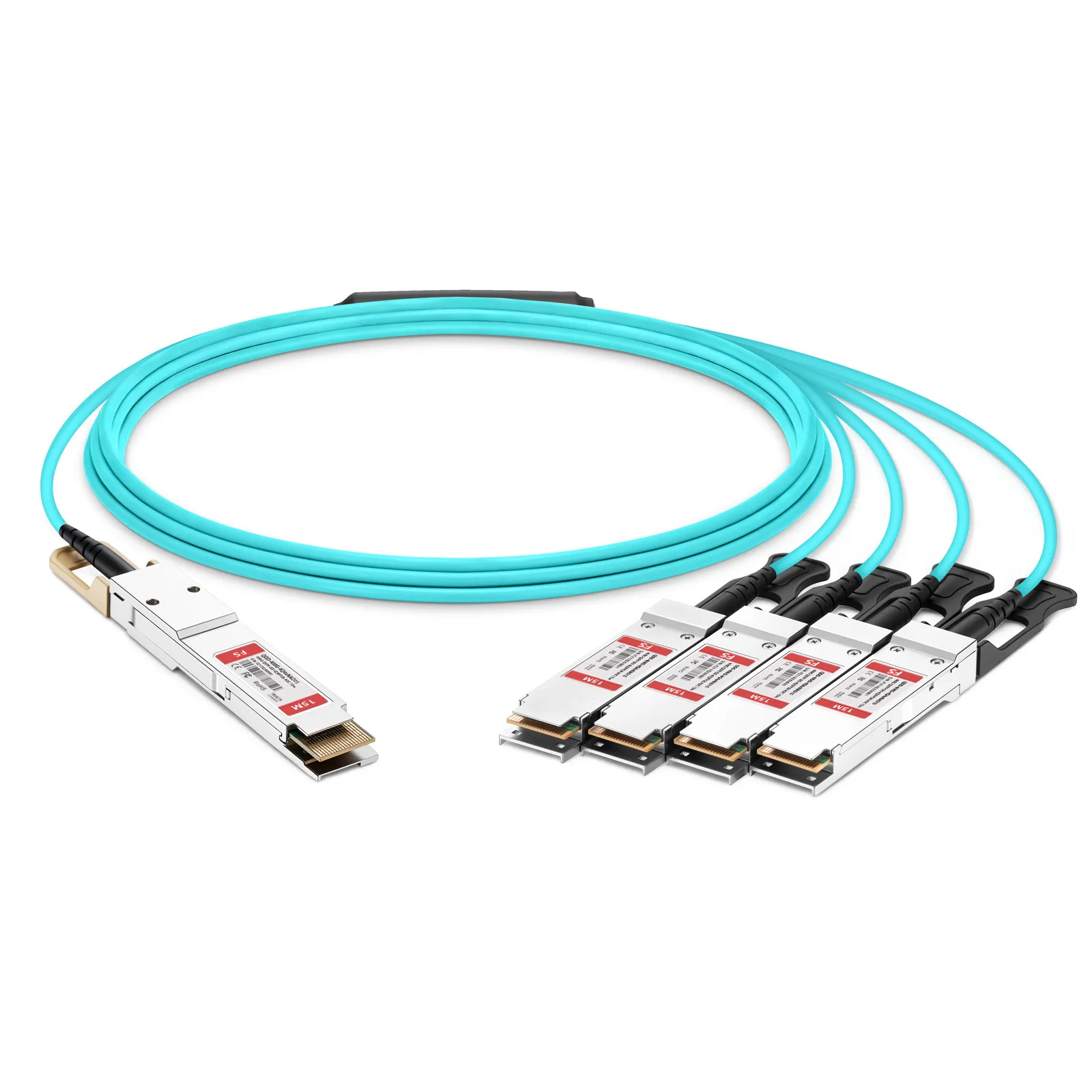 15m (49ft) Cisco Compatible 400G QSFP-DD 8 x 50G PAM4 to 4 x 100G QSFP28 4 x 25G NRZ Active Optical Breakout Cable