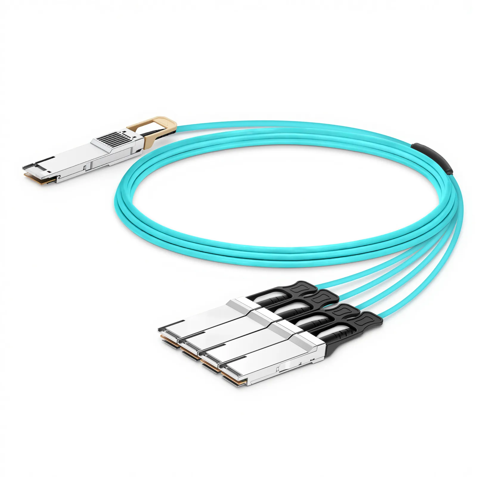 15m (49ft) Cisco Compatible 400G QSFP-DD 8 x 50G PAM4 to 4 x 100G QSFP28 4 x 25G NRZ Active Optical Breakout Cable
