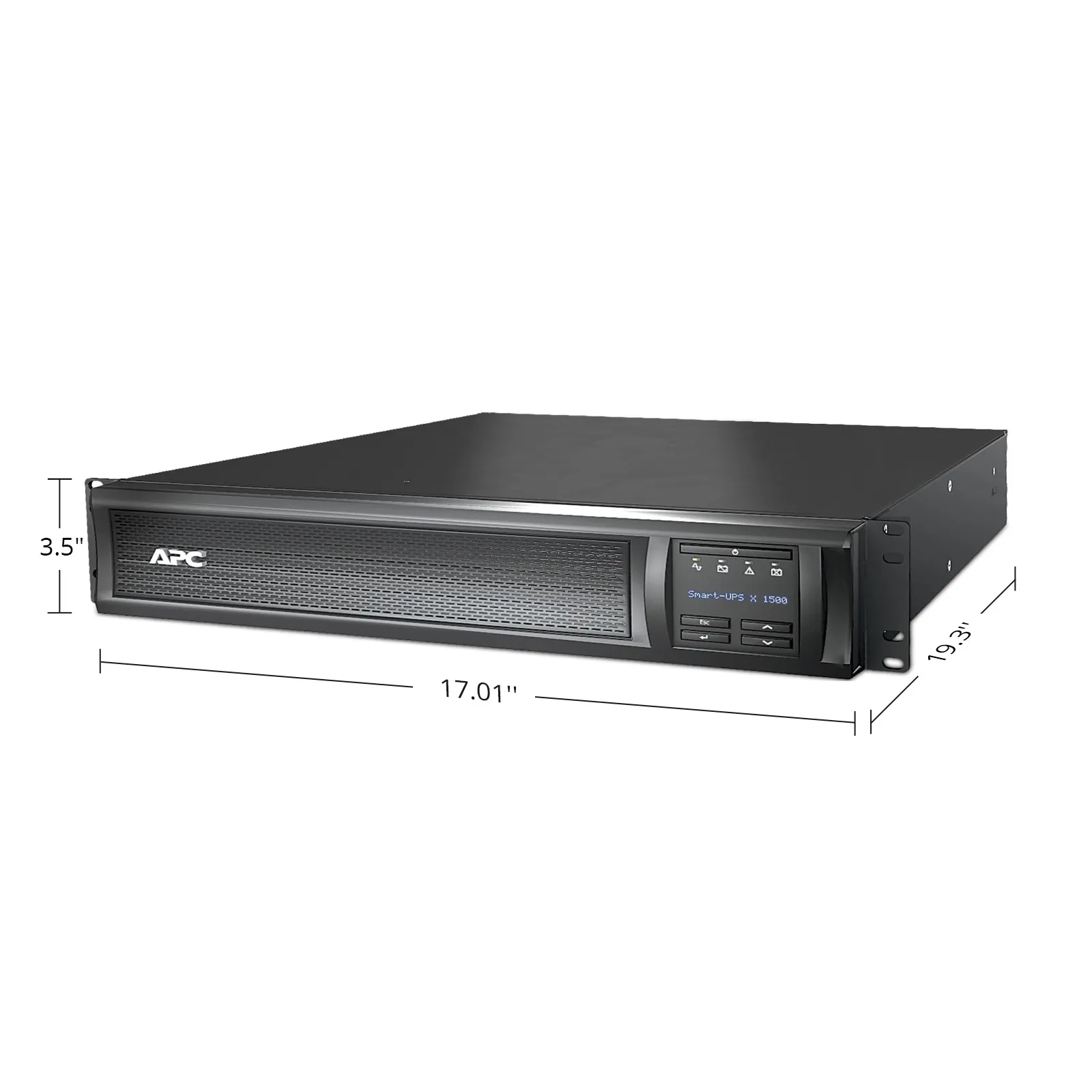 APC Smart-UPS X, Line Interactive, 1500VA/1350W, 120V, 8 x 5-15R Outlets, SmartConnect & SmartSlot, 1 Replaceable Battery Module, Rack 2U/Tower Convertible