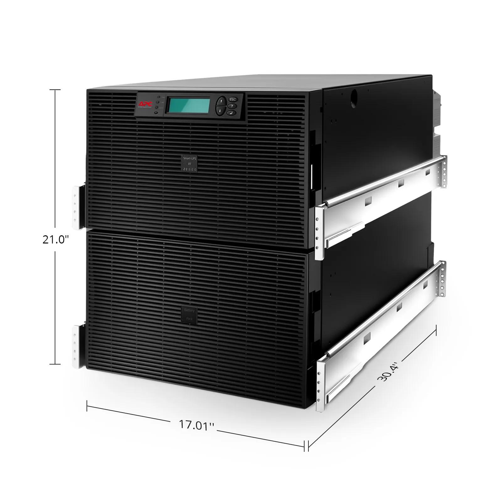APC Smart-UPS RT, 20kVA/16kW, 208V, 4 x L6-20R & 2 x L6-30R Outlets, LCD & SmartSlot, 4 Replaceable Battery Modules, Rack 12U