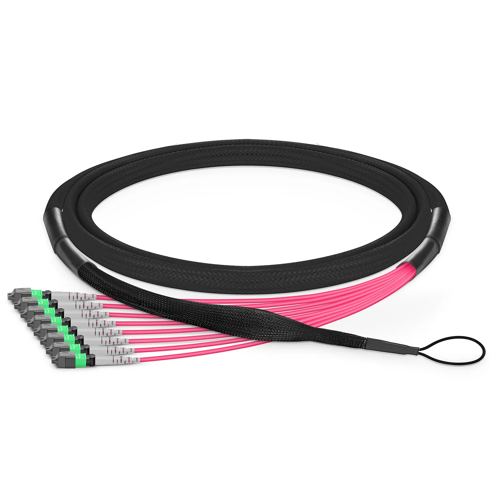 NVIDIA/Mellanox InfiniBand & Ethernet Compatible Customized MTP®-8 Jumper, MTP®-8 APC (Female) to MTP®-8 APC (Female), 64-256 Fibers, Multimode (OM4), 0.35dB Max, Type B