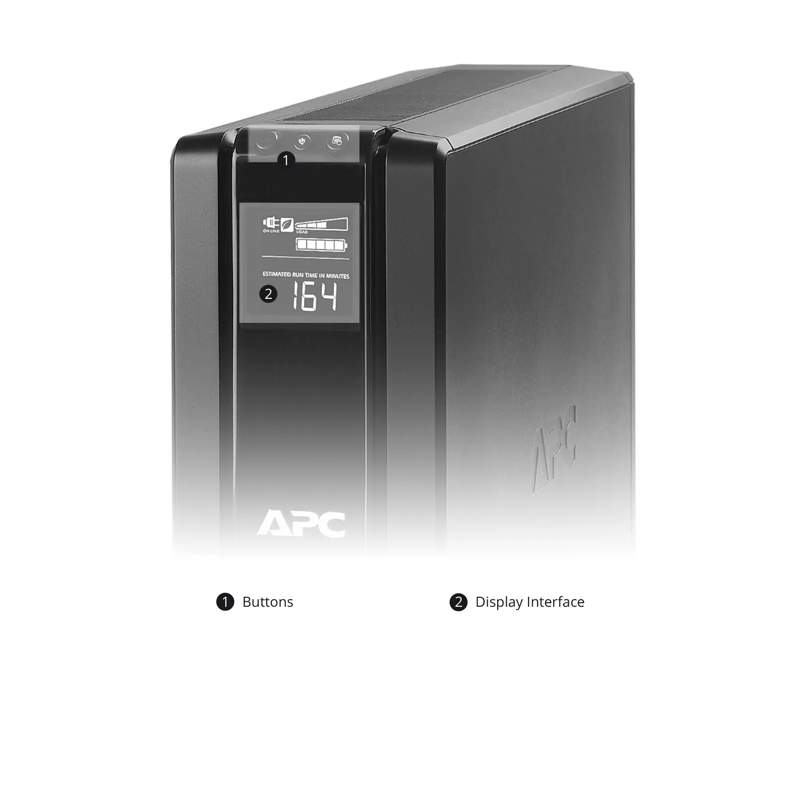 APC Back-UPS Pro, 1500VA/865W, 120V, 10 x 5-15R Outlets, AVR, LCD, 1 Replaceable Battery Module, Tower