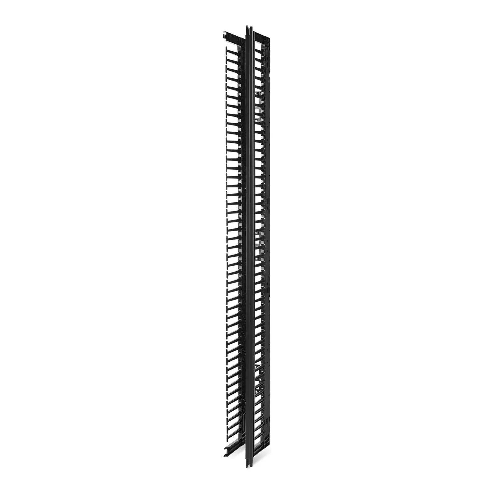 APC NetShelter High-Capacity Vertical Single Sided Cable Manager for 2 & 4-Post Racks, 44RU, Bend Radius Finger with Cover, 6 in. Wide