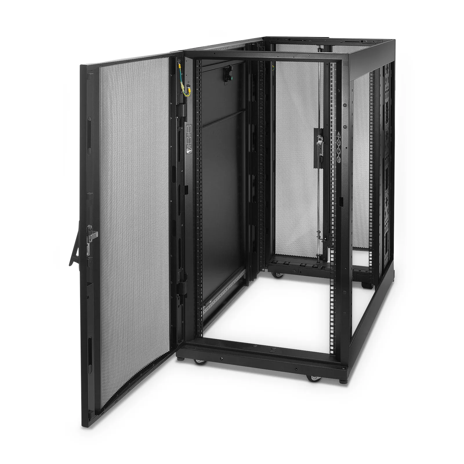 24U APC&trade; NetShelter SX Black Network & Server Cabinet 600 x 1070mm with Side Panels