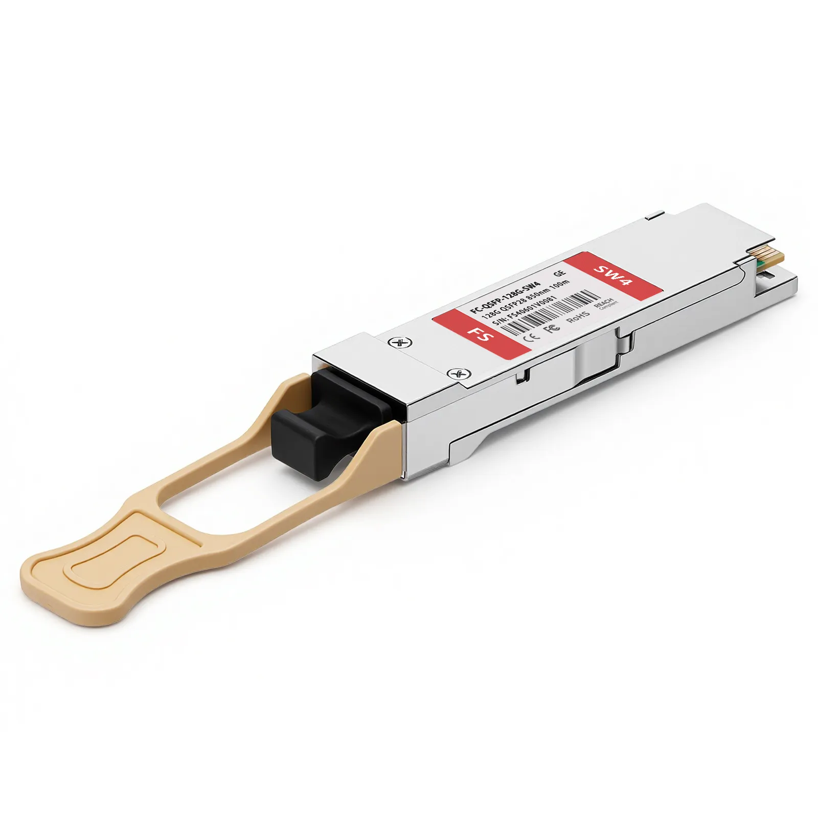 Fs Mpo Sfp Module Generic Compatible QSFP28 128G Fibre Channel 850nm 100m DOM MPO-12/UPC ...