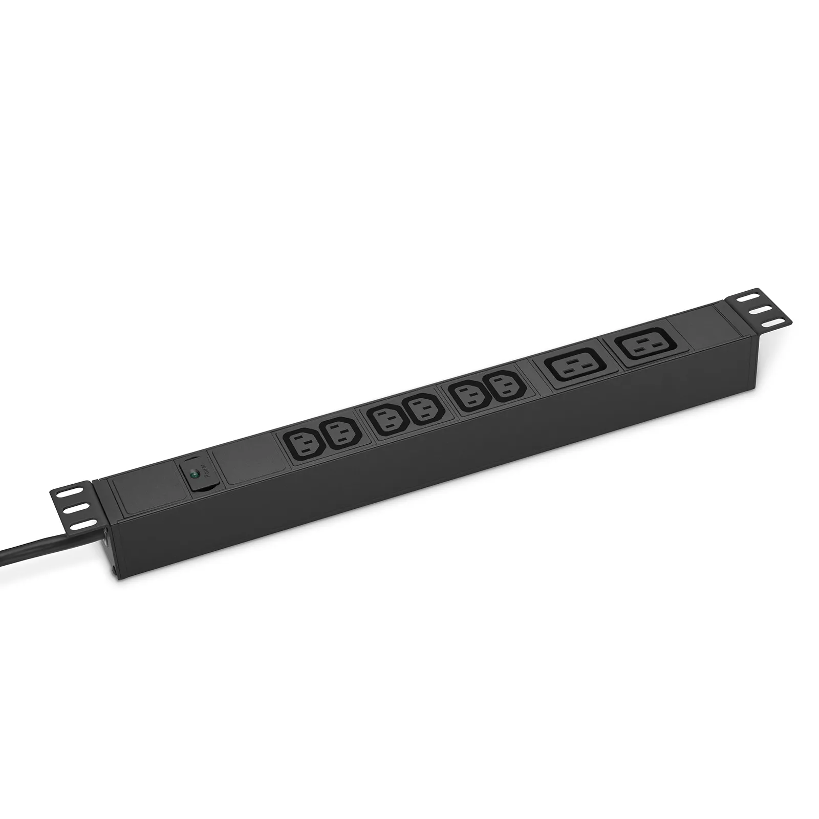 3.84kW Single-Phase 16A/230V Basic Rack PDU, 6 x C13 & 2 x C19 Outlets, IEC309 16A 2P + E Plug, 10ft Cord, 1U Rack-Mount