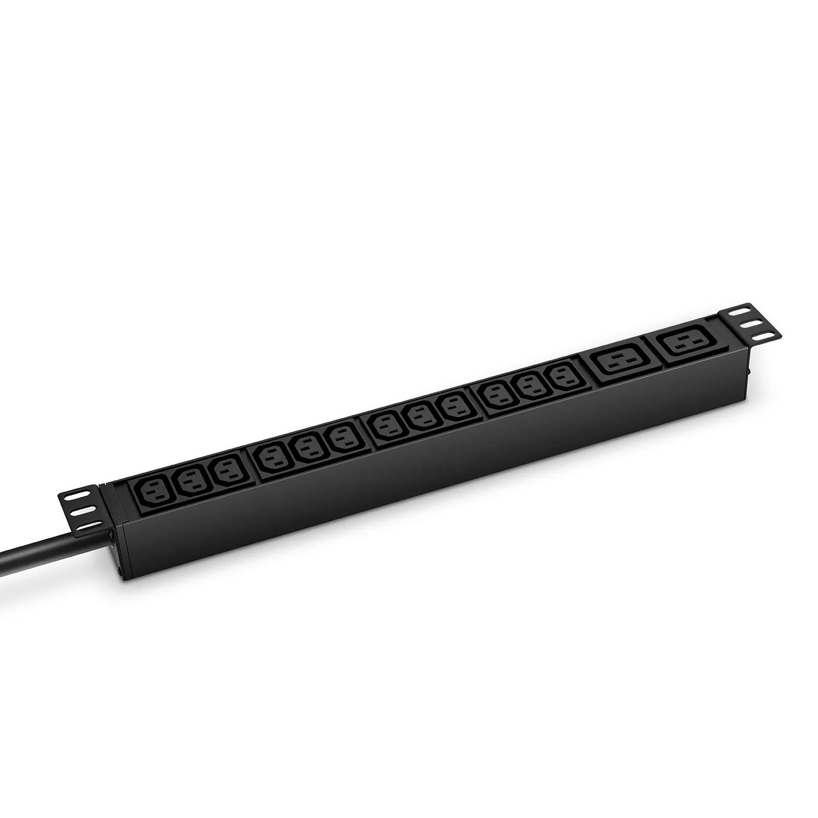 2.88kW Single-Phase 24A/120V Basic Rack PDU, 12 x C13 & 2 x C19 Outlets, NEMA L5-30P Plug, 10ft Cord, 1U Rack-Mount