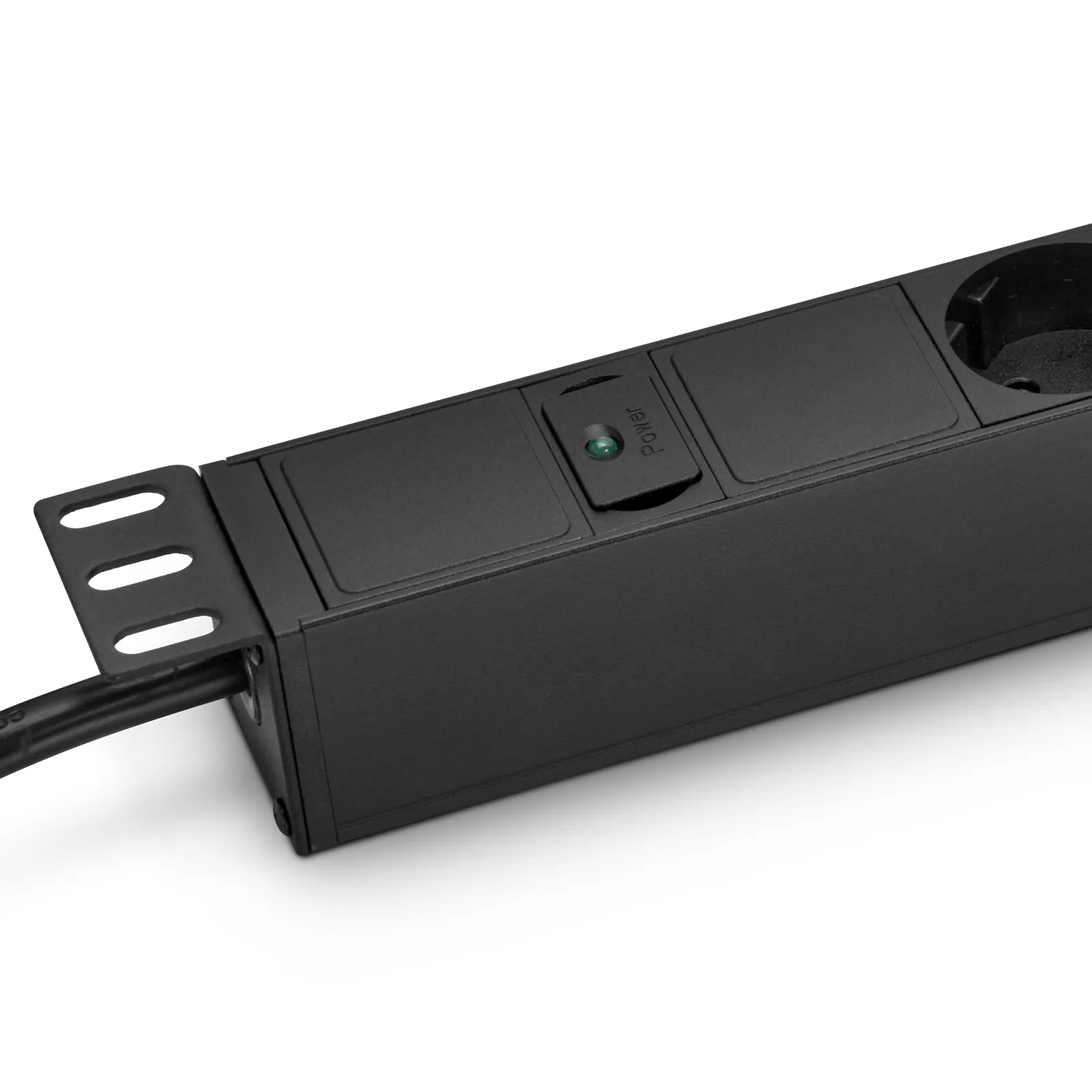 3.84kW Single-Phase 16A/230V Basic Rack PDU, 6 x Schuko Outlets, IEC320 C20 Plug, 10ft Cord, 1U Rack-Mount