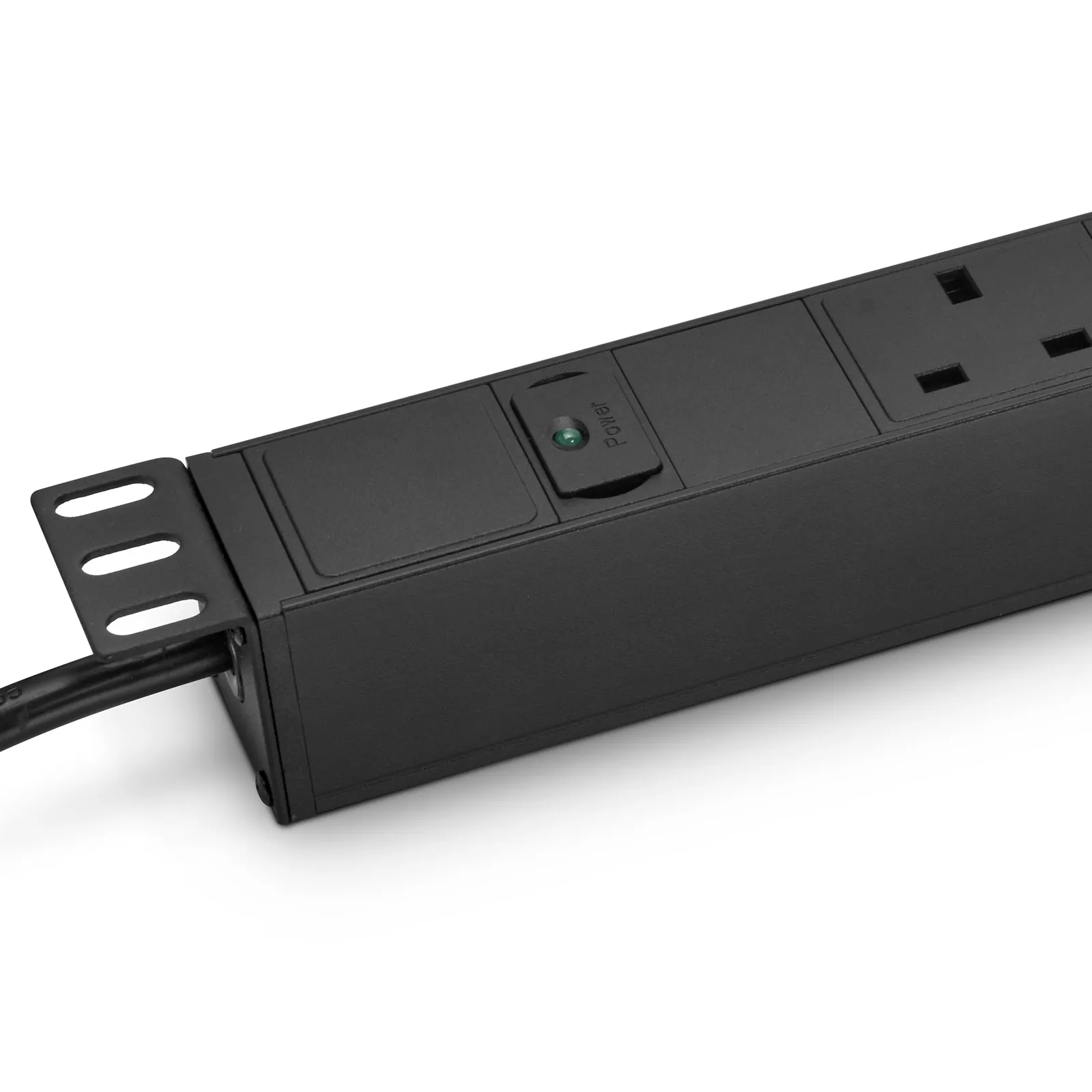 2.4kW Single-Phase 10A/230V Basic Rack PDU, 6 x BS 1363 Outlets, IEC320 C14 Plug, 10ft Cord, 1U Rack-Mount