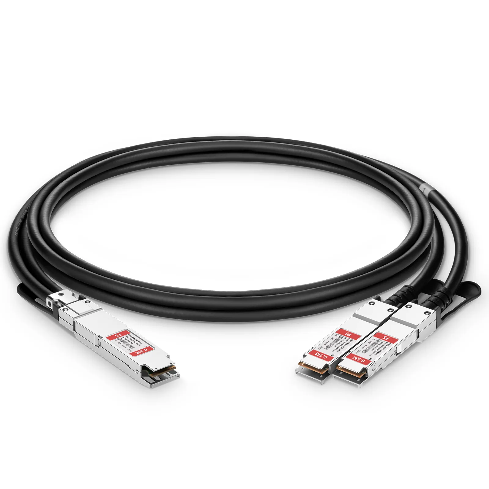 Customized 800G OSFP IHS/Finned Top to 2 x 400G QSFP112 Passive Copper Breakout Cable