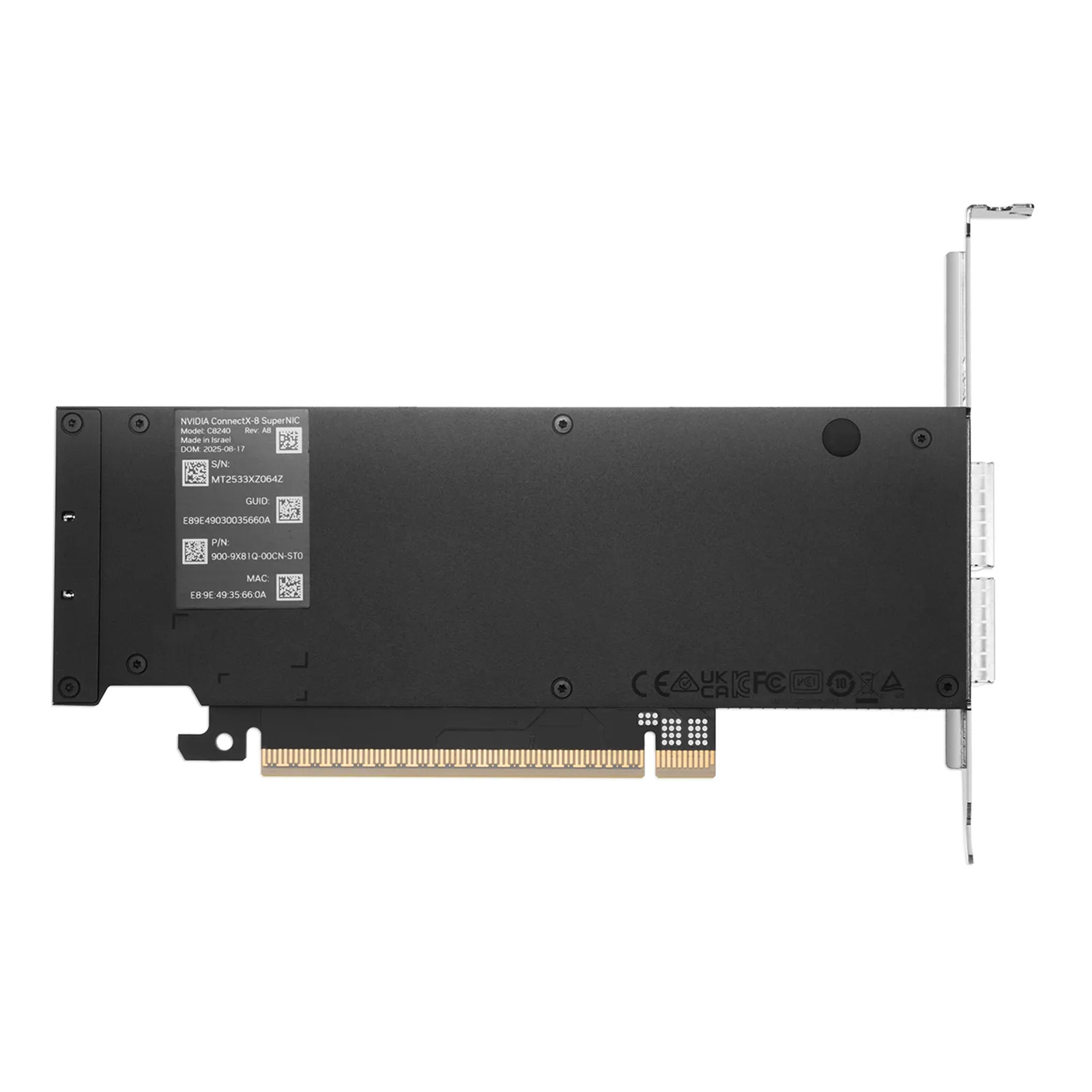 NVIDIA Mellanox C8240 900-9X81Q-00CN-ST0 ConnectX®-8 InfiniBand