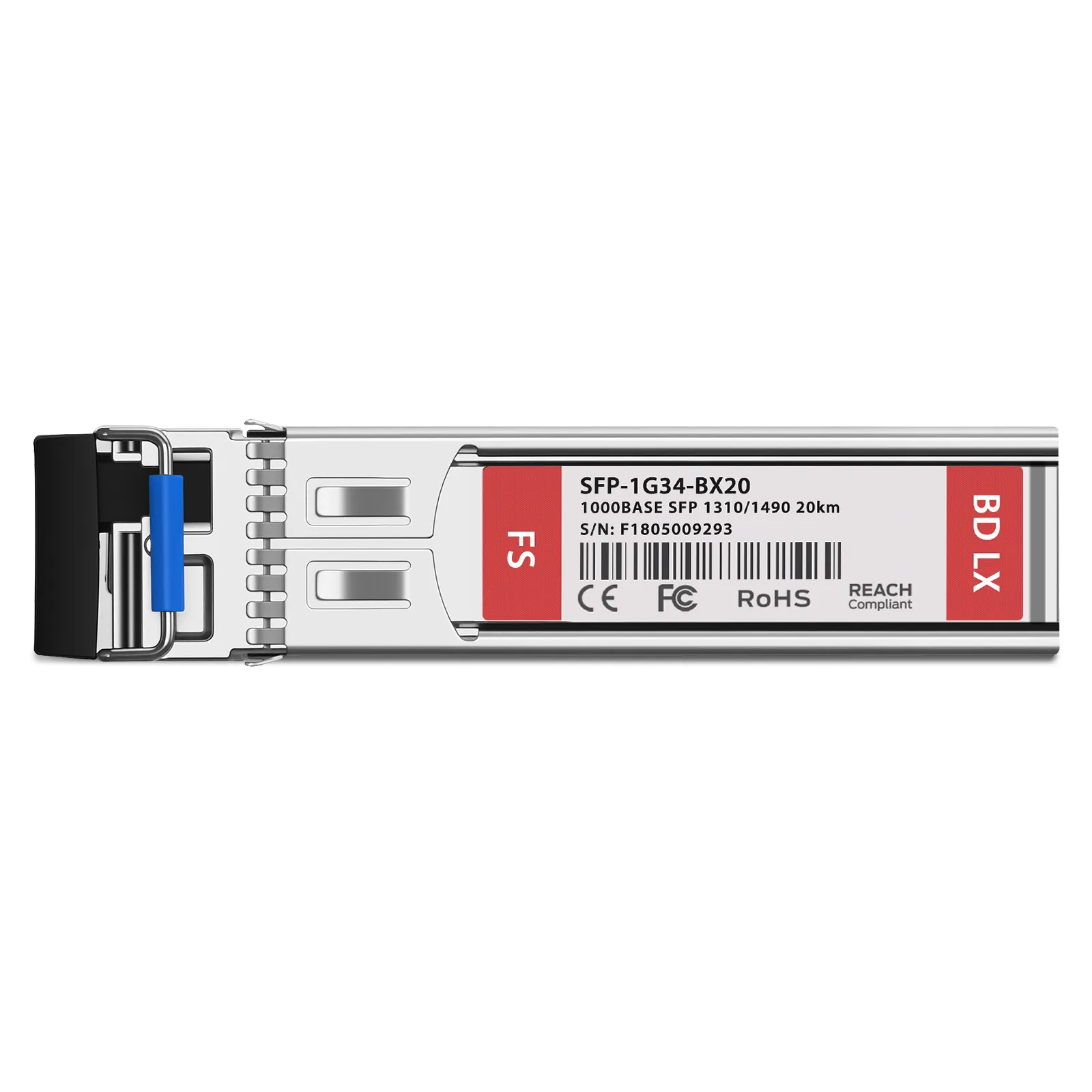 Customized 1000BASE-BX-U SFP BiDi 1310nm-TX/1490nm-RX 20km Simplex LC/SC SMF Transceiver Module