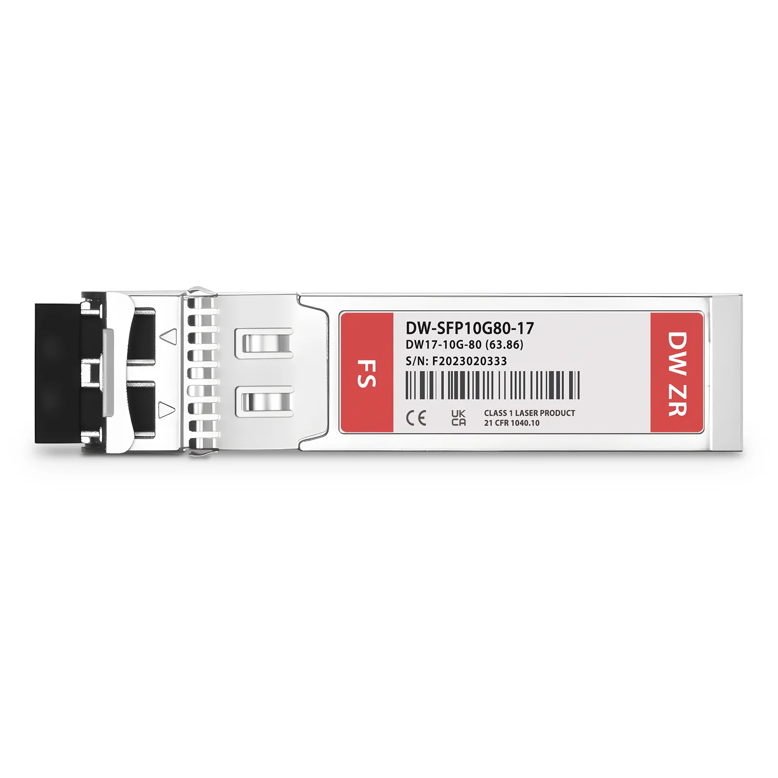 Customized C17-C61 SFP+ 10G DWDM 100GHz 80km Duplex LC/UPC SMF Transceiver Module