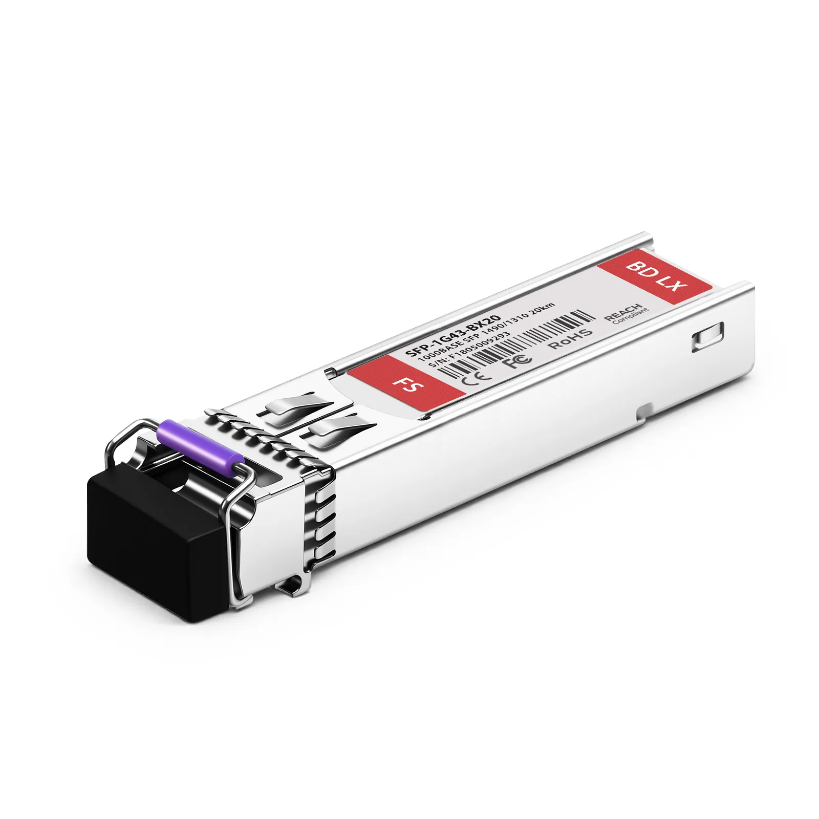 Customized 1000BASE-BX-D SFP BiDi 1490nm-TX/1310nm-RX 20km Simplex LC/SC SMF Transceiver Module