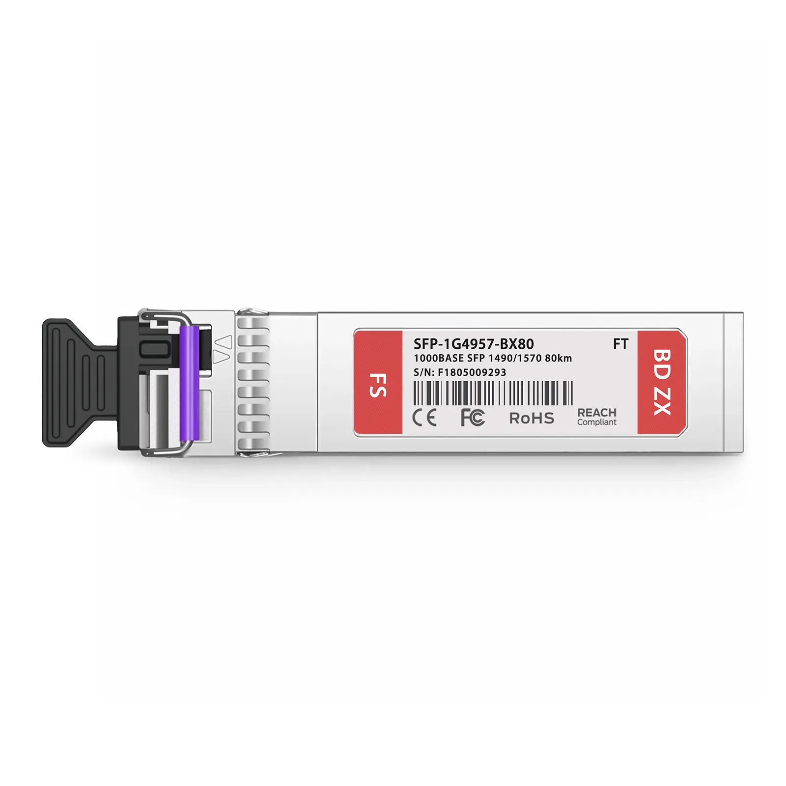 Fortinet Compatible 1000BASE-BX-U SFP BiDi 1490nm-TX/1570nm-RX