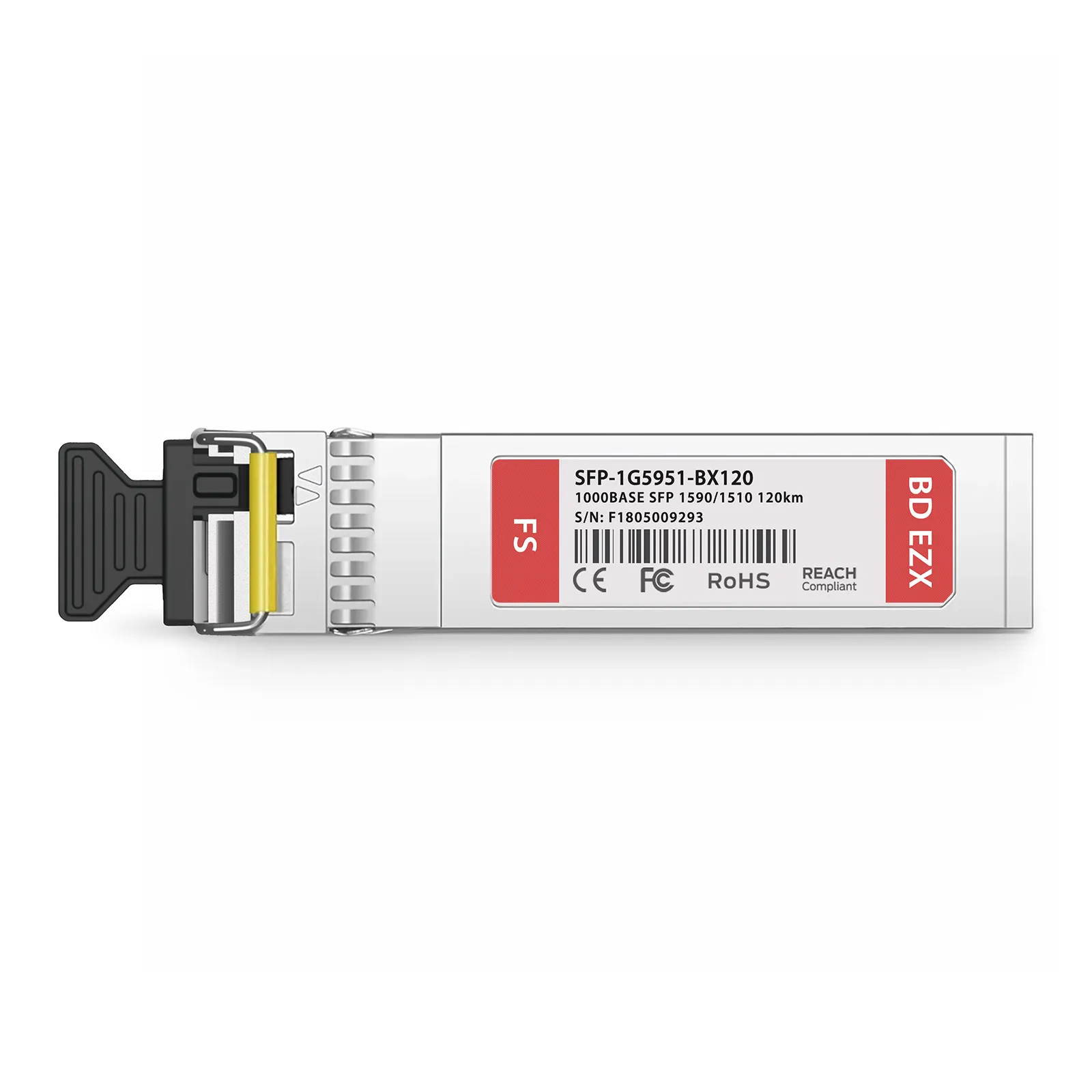 Customized 1000BASE-BX-D SFP BiDi 1590nm-TX/1510nm-RX 120km Simplex LC/SC SMF Transceiver Module