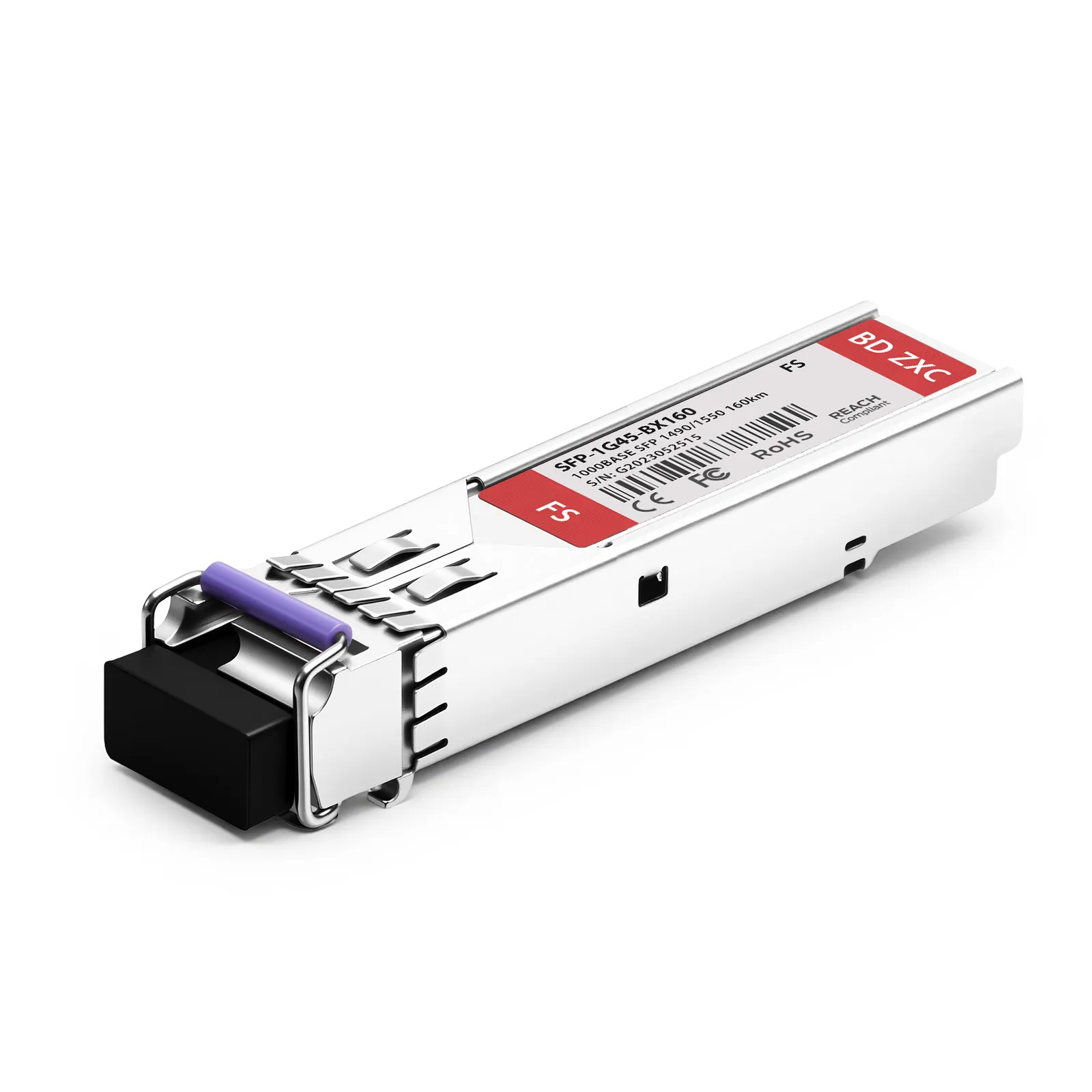 1000BASE-BX-U SFP BiDi 1490nm-TX/1550nm-RX 160km DOM Simplex LC/UPC SMF ...