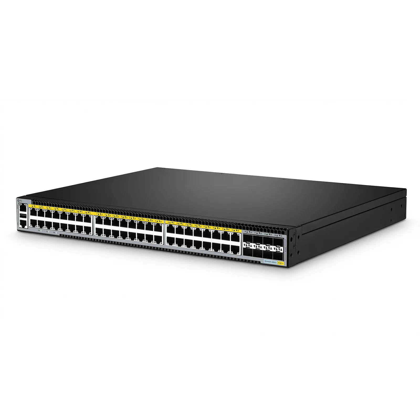 S5440H-48MU, 48-Port Multi-Gigabit Ethernet L3 PoE++ Switch, 32 x 2.5Gb PoE++, 16 x 10Gb PoE++ Ports @2000W, with 8 x 25Gb SFP28 Uplinks, Support EVPN-VXLAN & MLAG