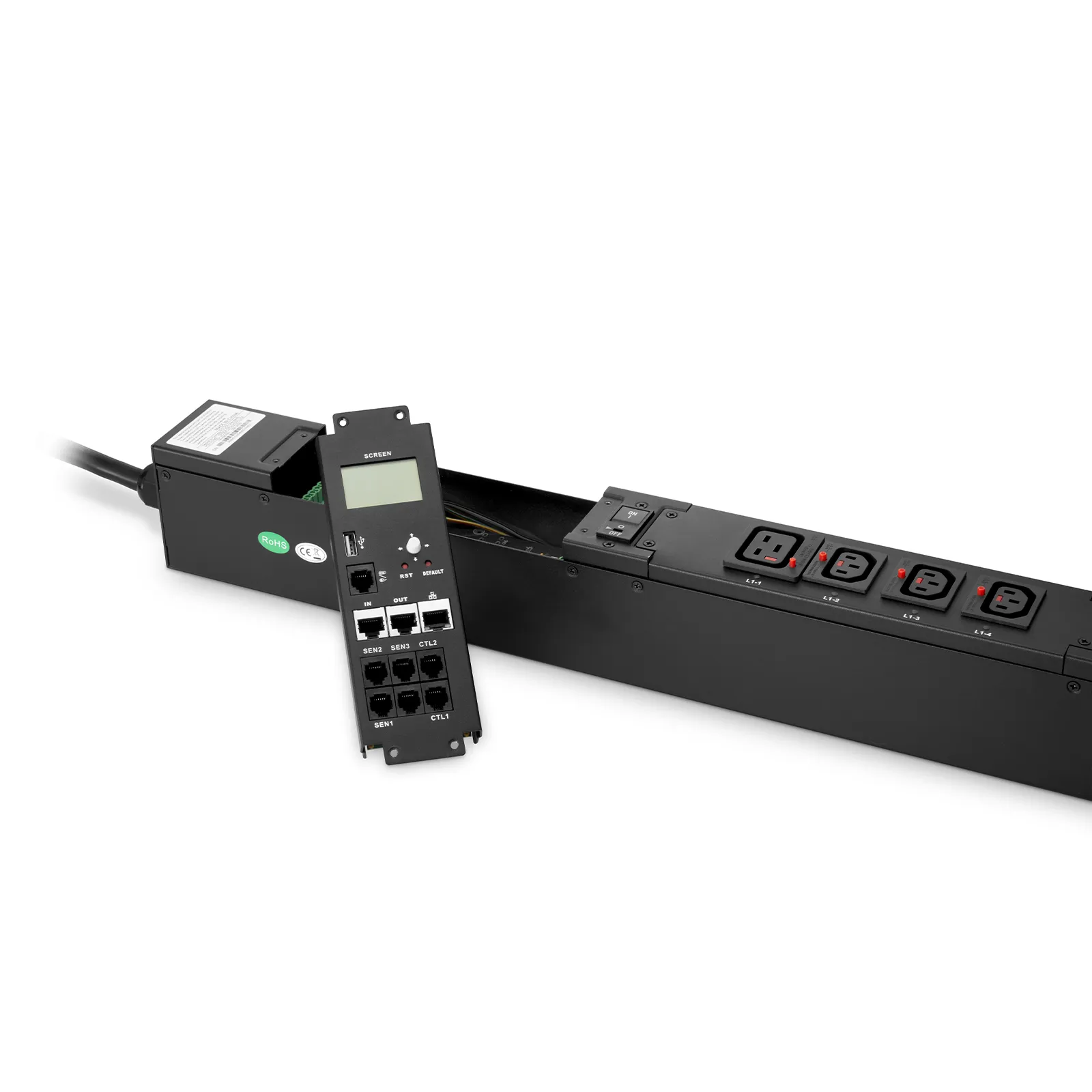 7.20kW Single-Phase 30A/240V Switched Rack PDU, 21 x C13 & 3 x C19 Outlets, NEMA L6-30P Plug, 10ft Cord, 0U Vertical