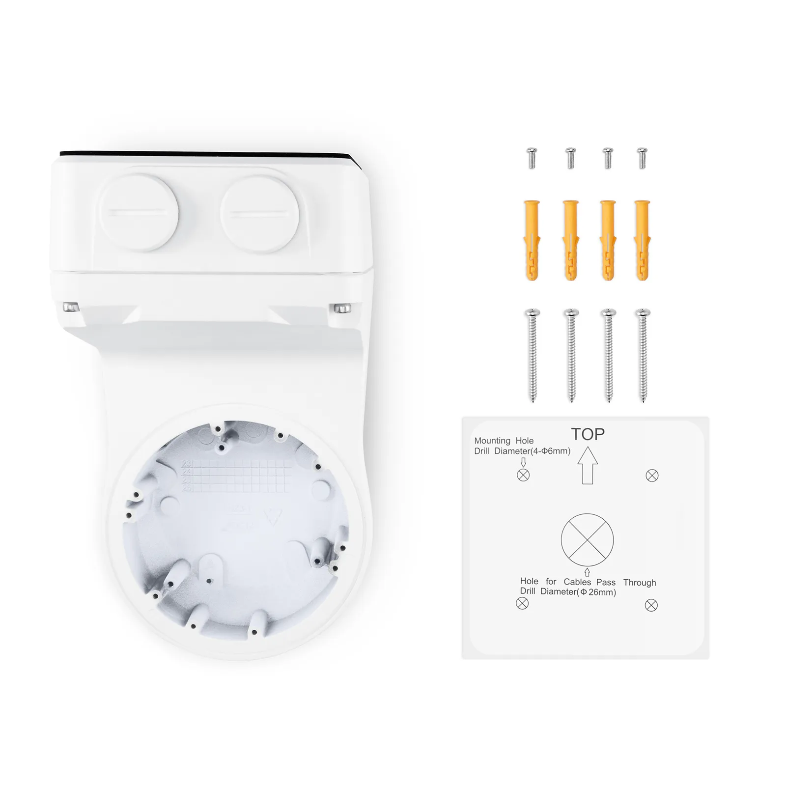 CA-W228-V1, Wall Mount With Junction Box For Dome & Turret Cameras