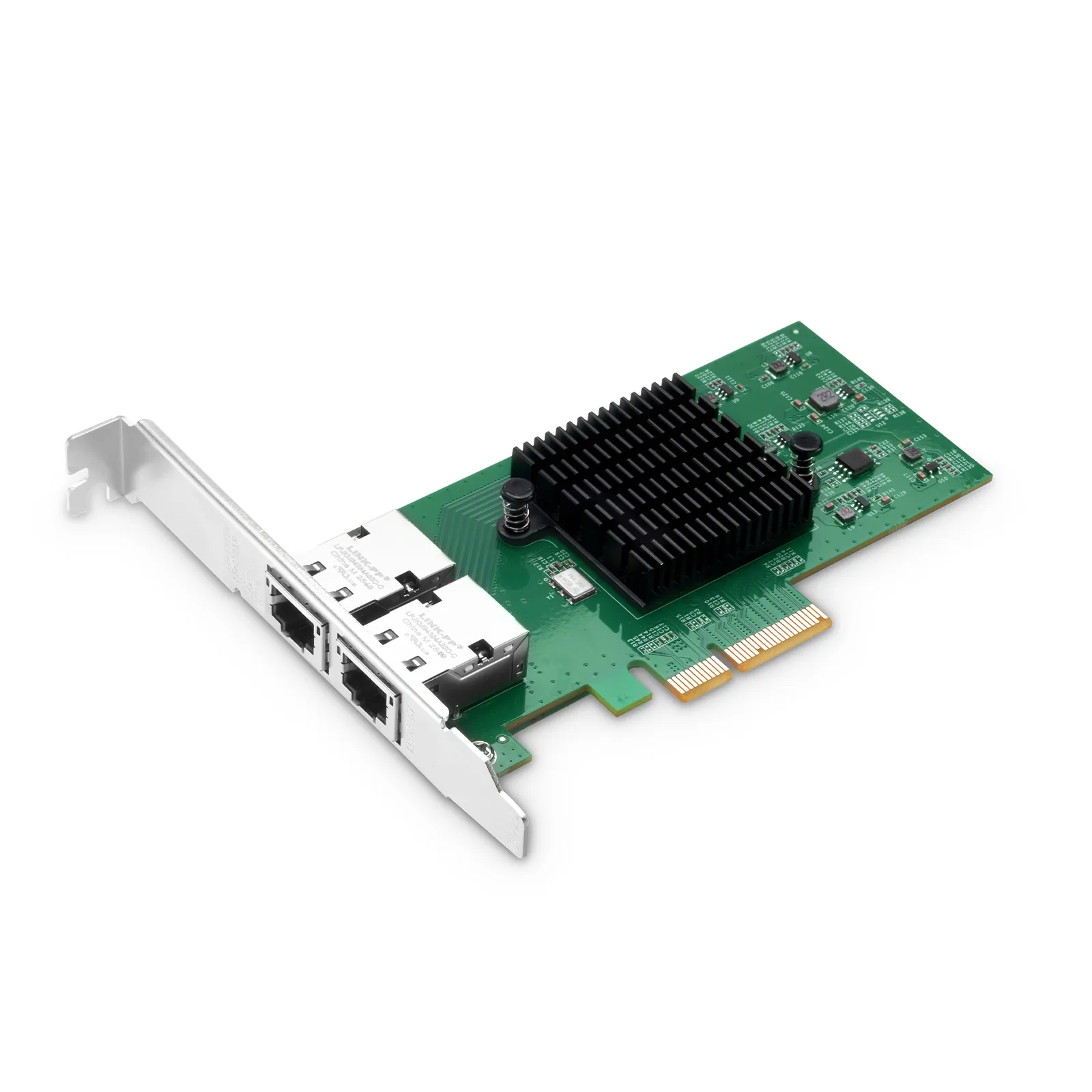 Intel E610-XAT2 Based Ethernet Network Interface Card, 10G Dual-Port RJ45, PCIe 4.0 x4, Comparable to Intel E610-XT2, Tall&Short Bracket