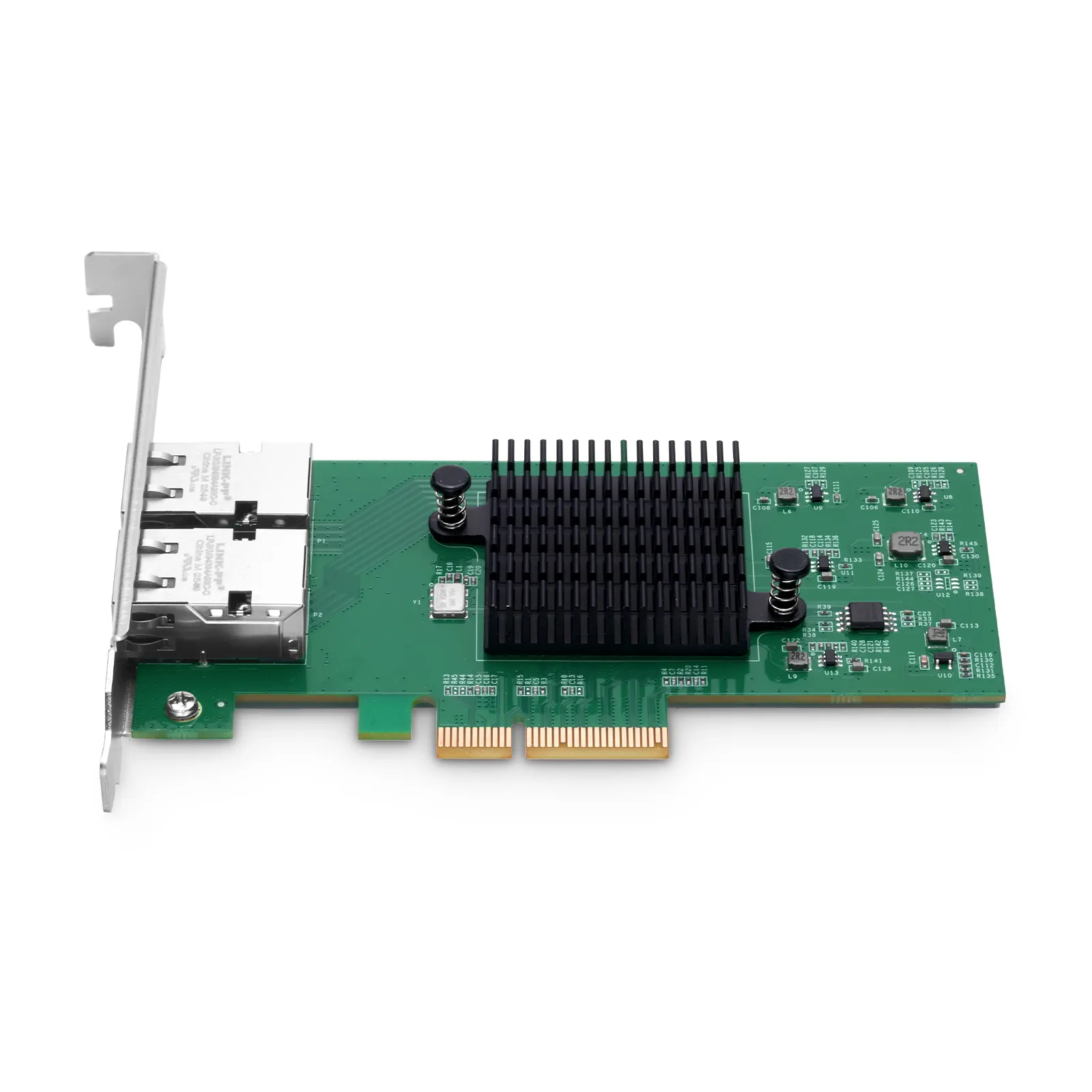 Intel E610-XAT2 Based Ethernet Network Interface Card, 10G Dual-Port RJ45, PCIe 4.0 x4, Comparable to Intel E610-XT2, Tall&Short Bracket