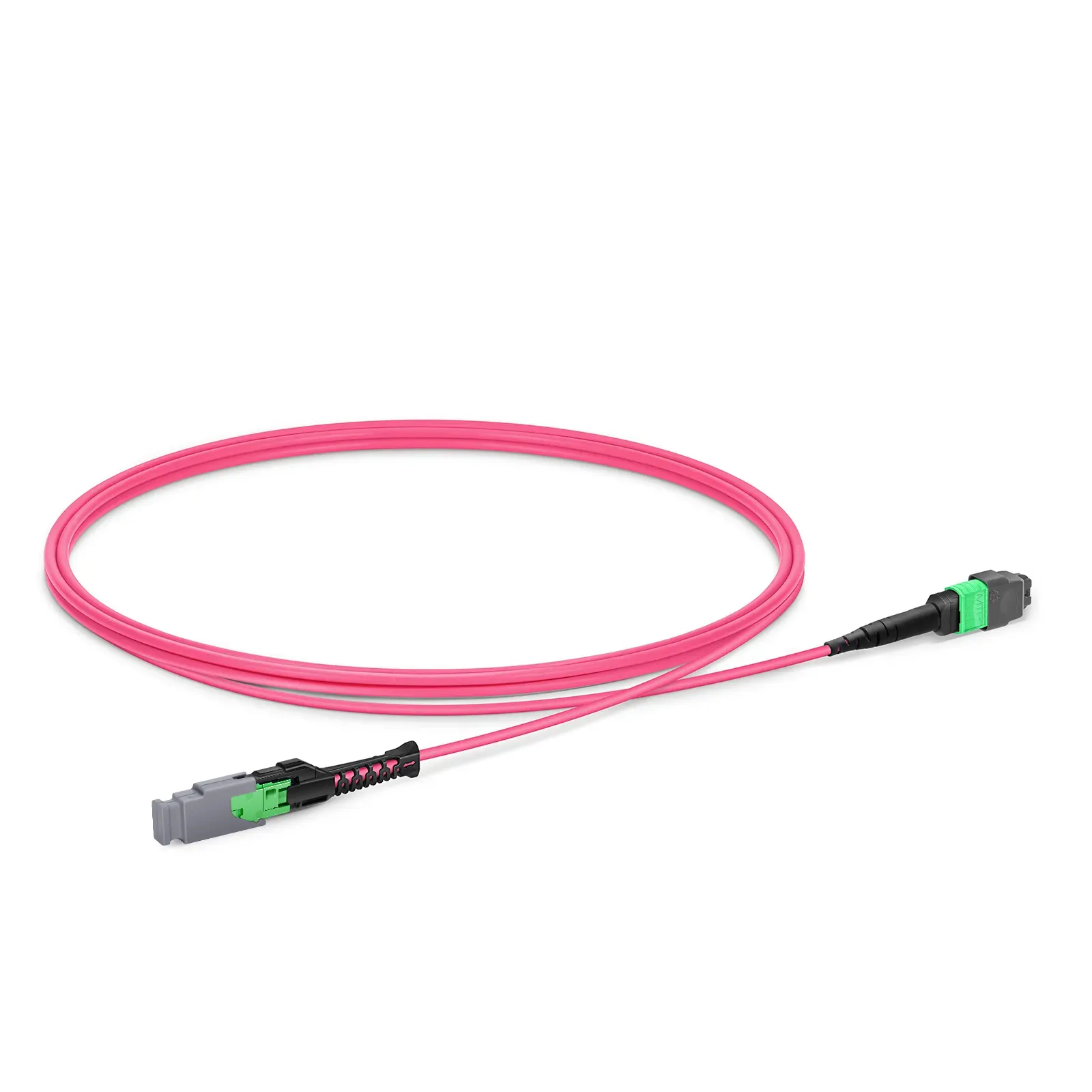 1m (3ft) MMC Jumper, MMC-16 APC (Female) to MTP®-16 APC (Female), 16 Fibers, Multimode (OM4), Plenum (OFNP), 0.35dB Max, Jumper Polarity, Magenta