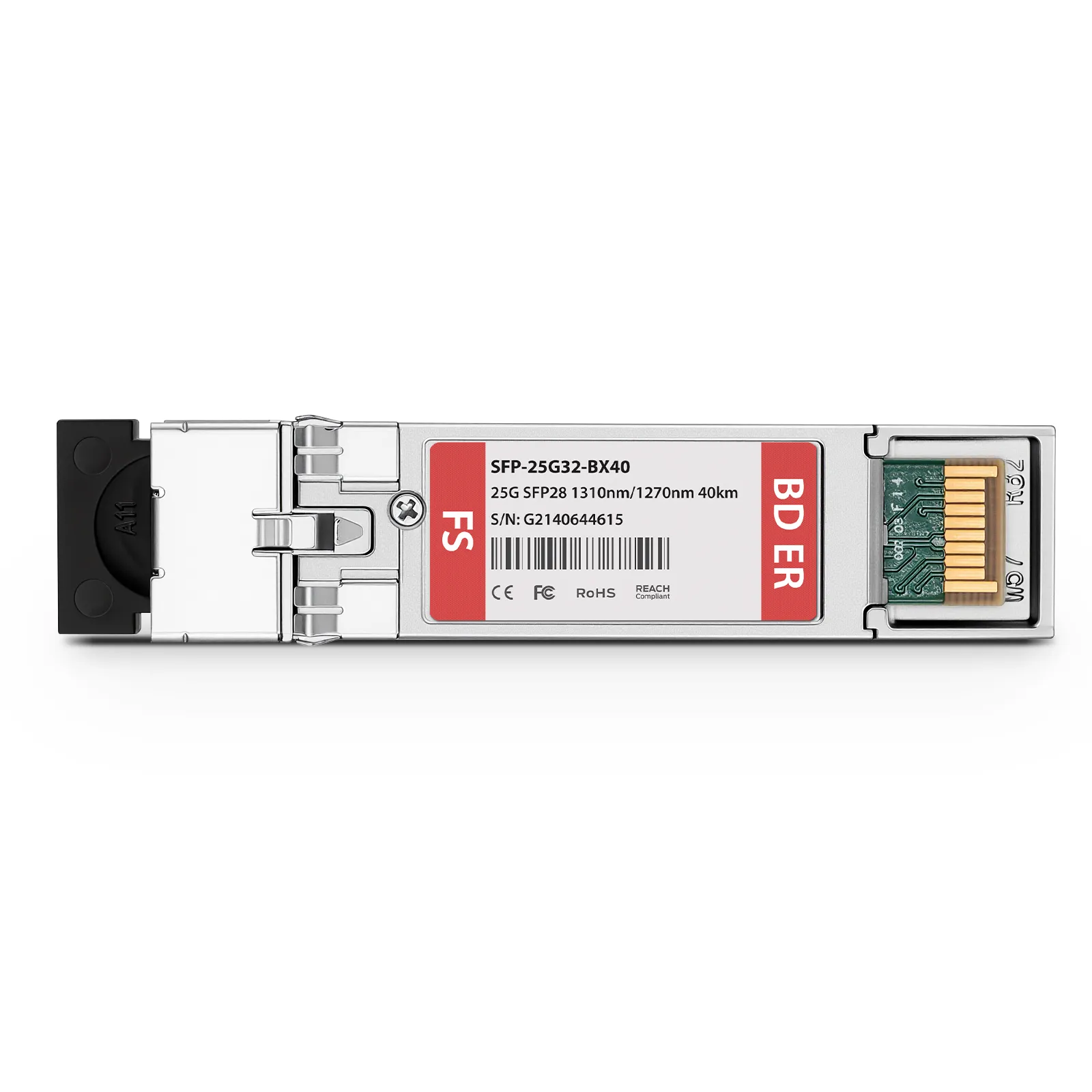 Customized 25GBASE-D SFP28 BiDi 1310nm-TX/1270nm-RX 40km Simplex LC/UPC SMF Transceiver Module